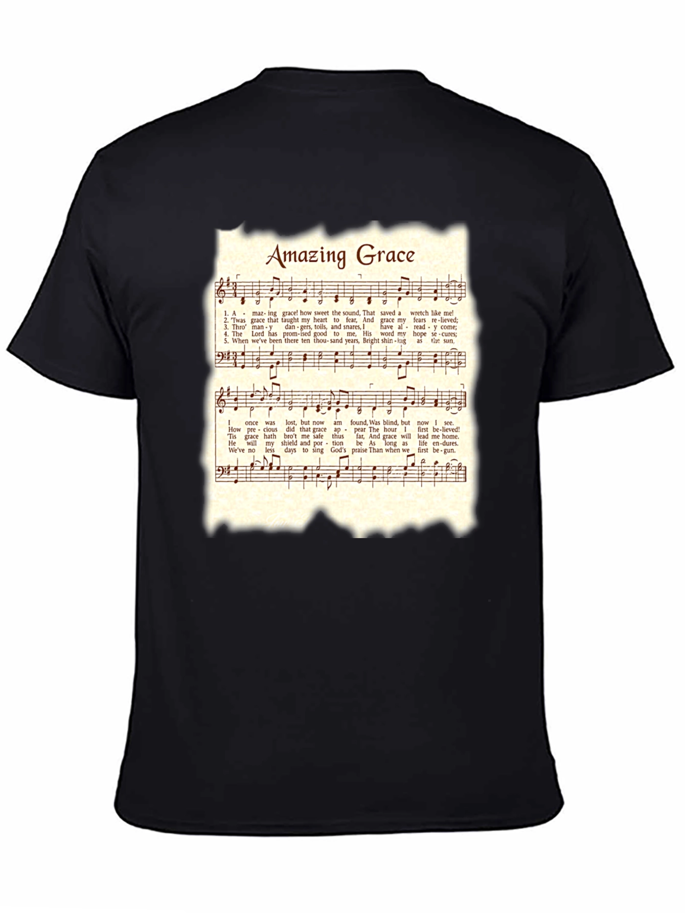 Amazing Grace Hymn T-Shirt - Christian Music Tee