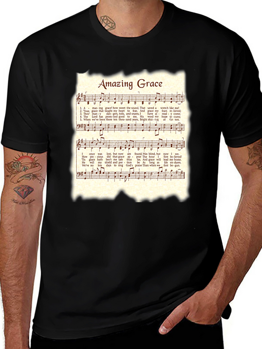 Amazing Grace Hymn T-Shirt - Christian Music Tee