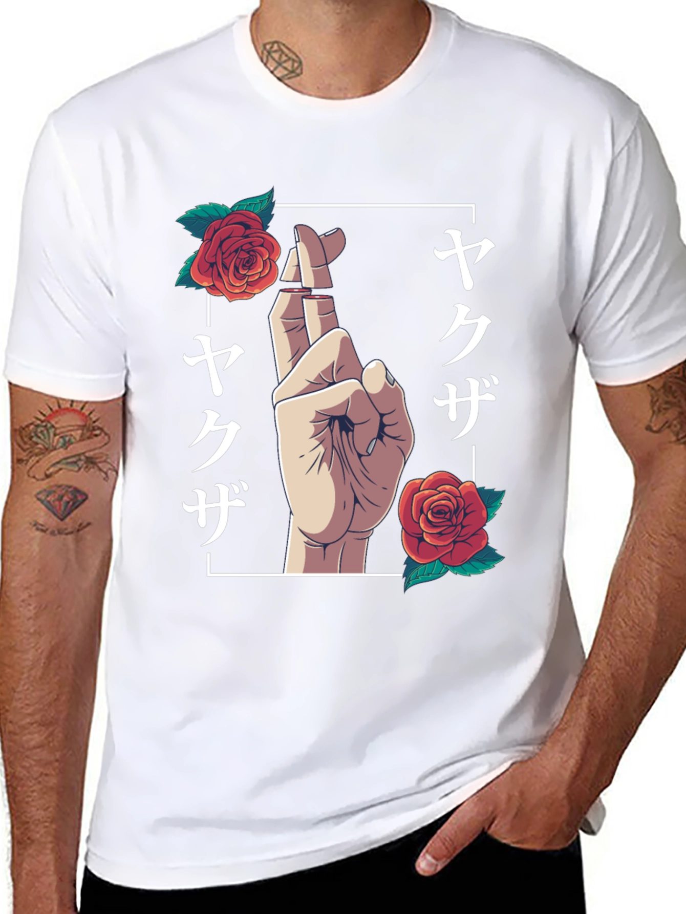 Yakuza Rose Graphic Tee - Black