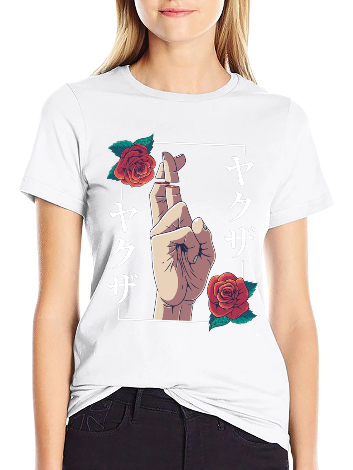 Yakuza Rose Graphic Tee - Black