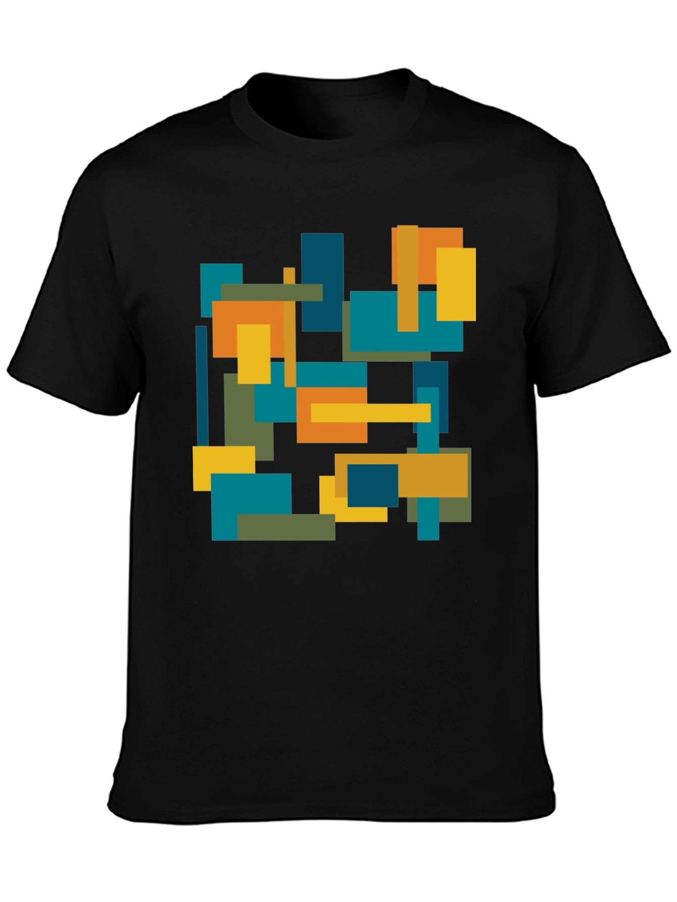 Abstract Geometric Block Print Tee