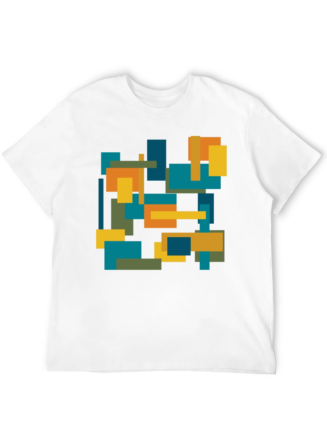 Abstract Geometric Block Print Tee