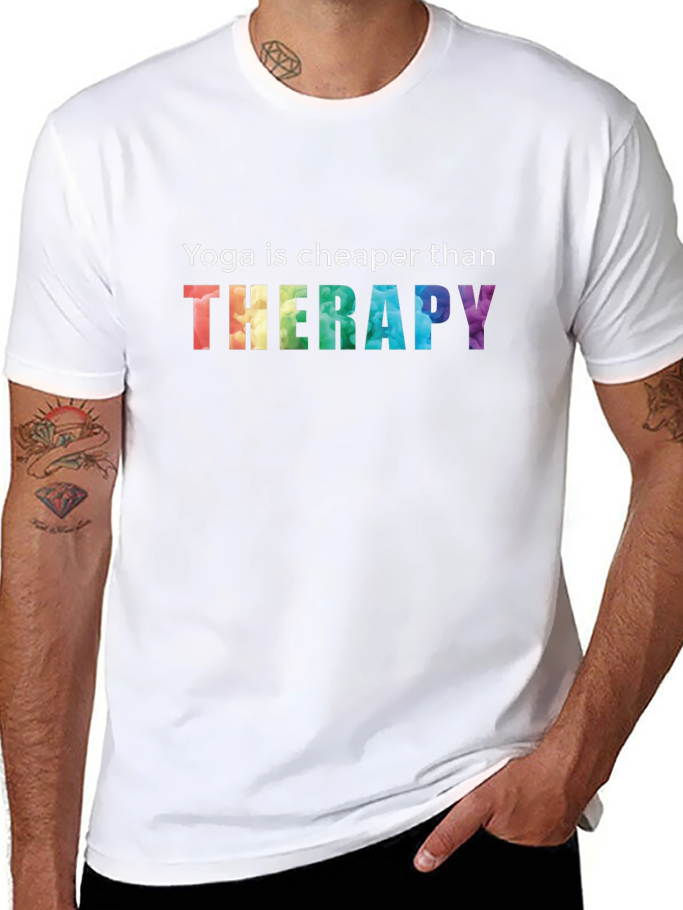Yoga is Cheaper Than Therapy Graphic Tee