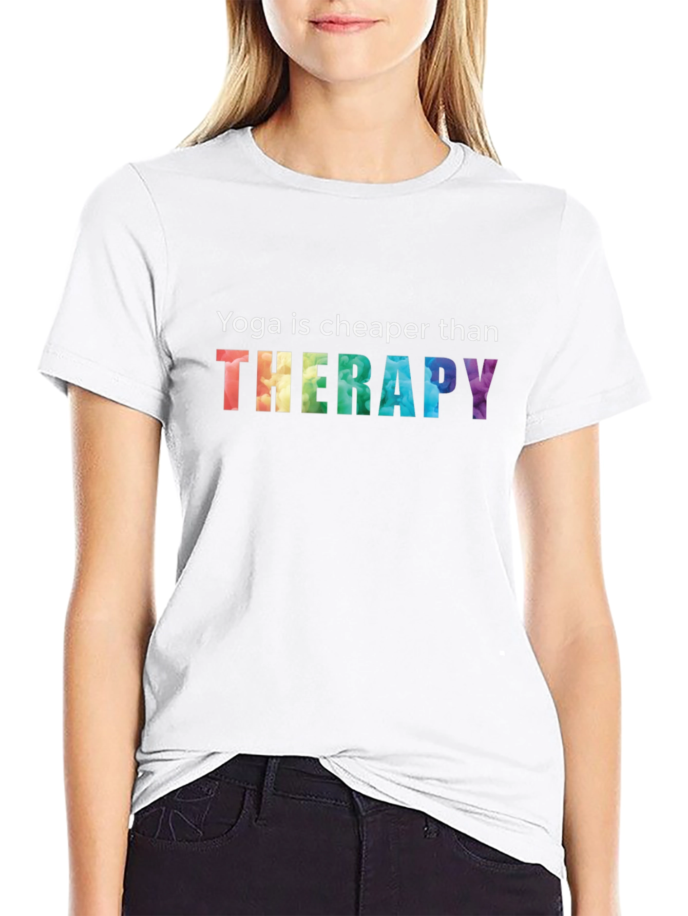 Yoga is Cheaper Than Therapy Graphic Tee