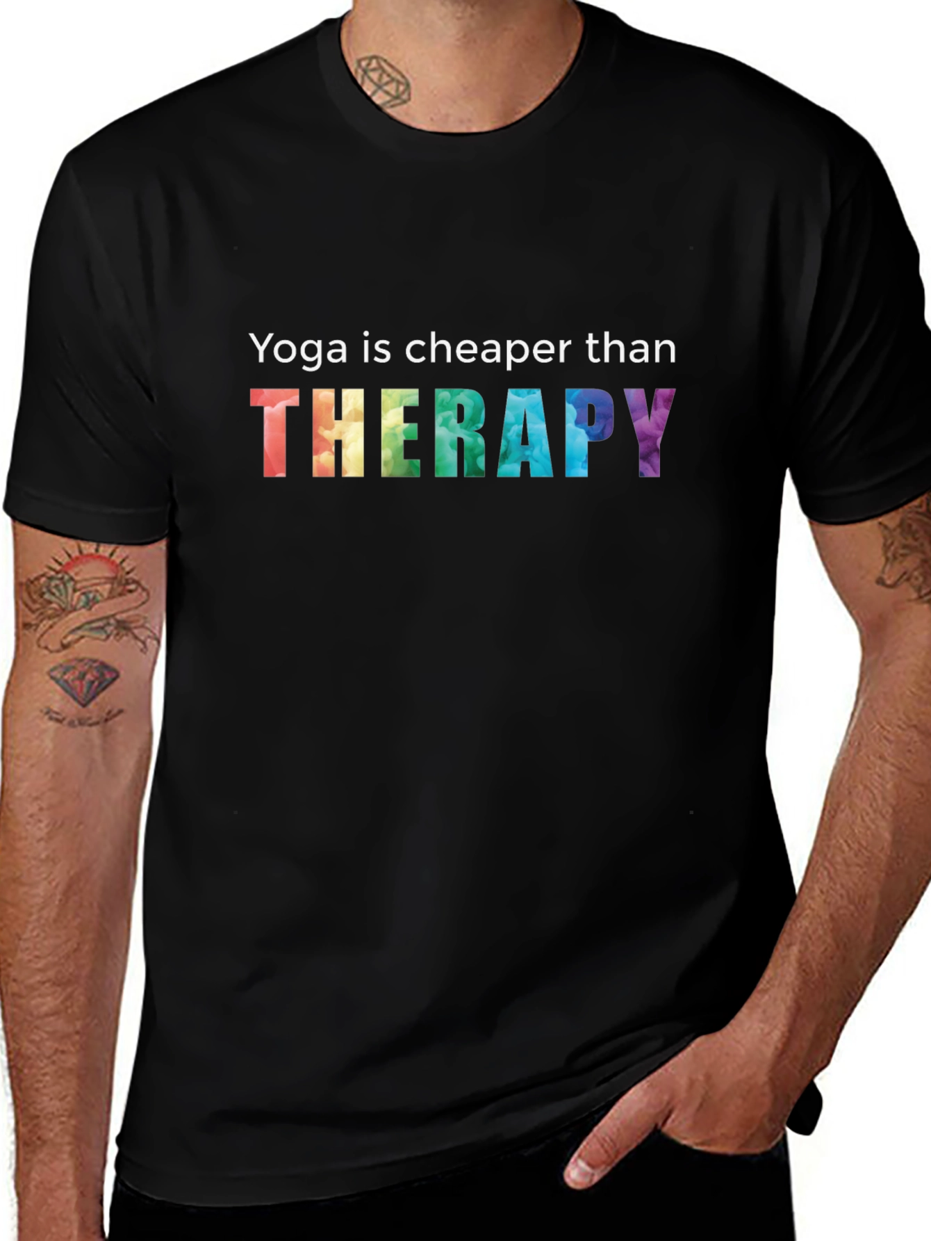 Yoga is Cheaper Than Therapy Graphic Tee