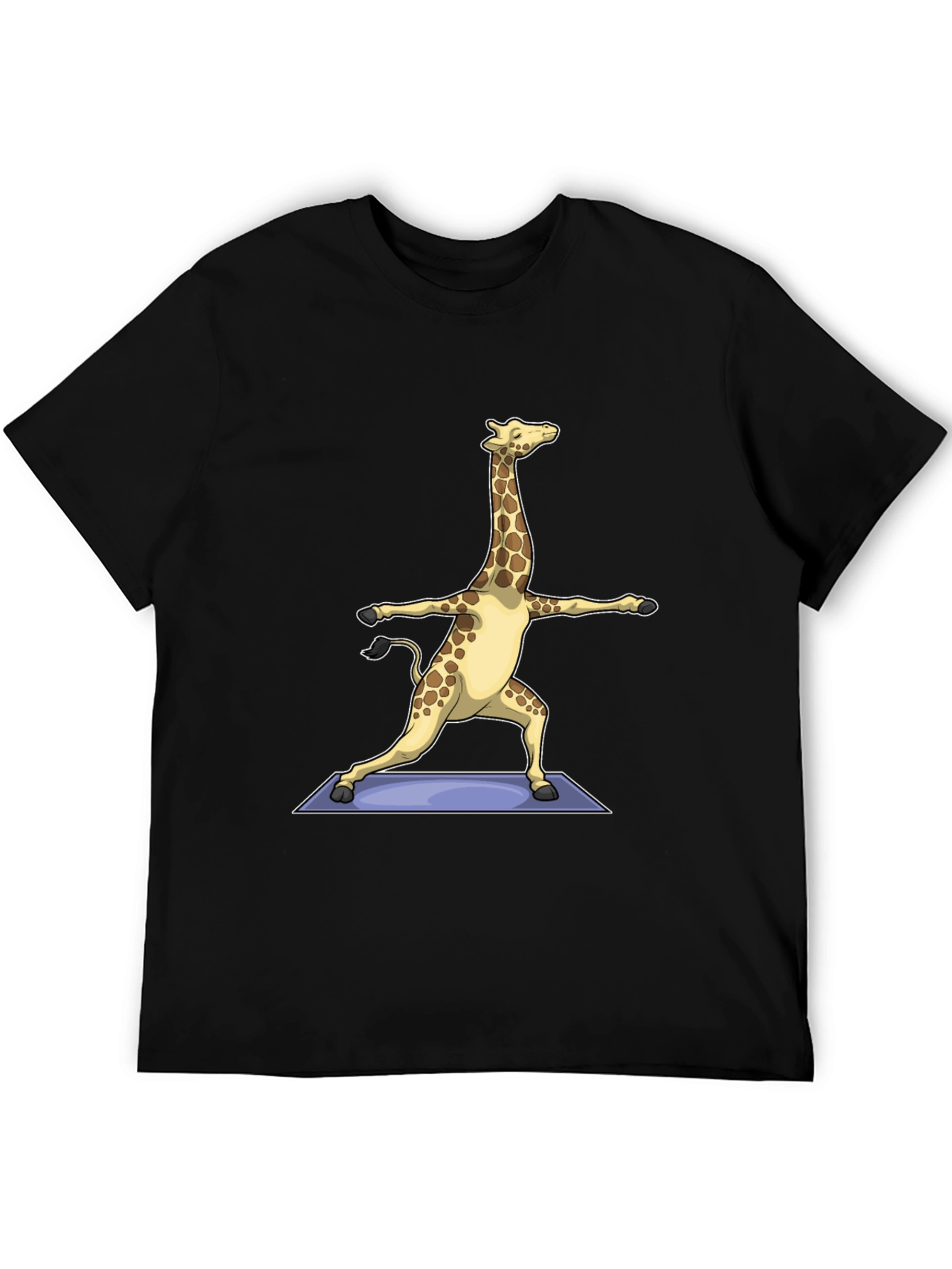 Yoga Giraffe T-Shirt - Black Graphic Tee