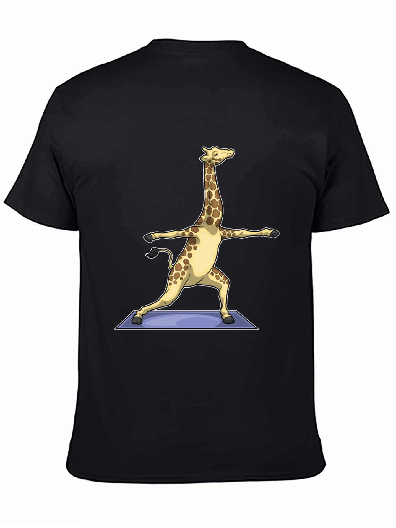 Yoga Giraffe T-Shirt - Black Graphic Tee