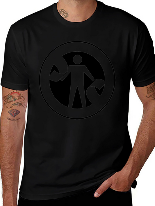 Abstract Figure Graphic Tee - Black Unisex Shirt