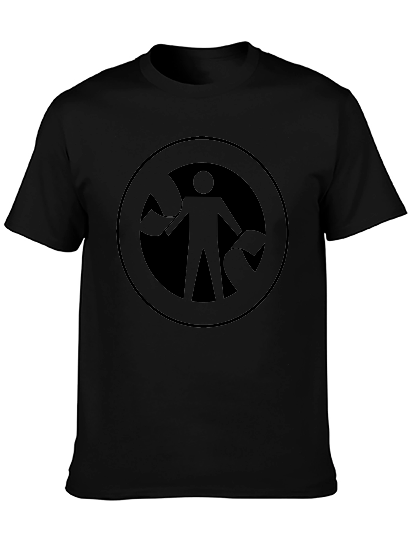 Abstract Figure Graphic Tee - Black Unisex Shirt