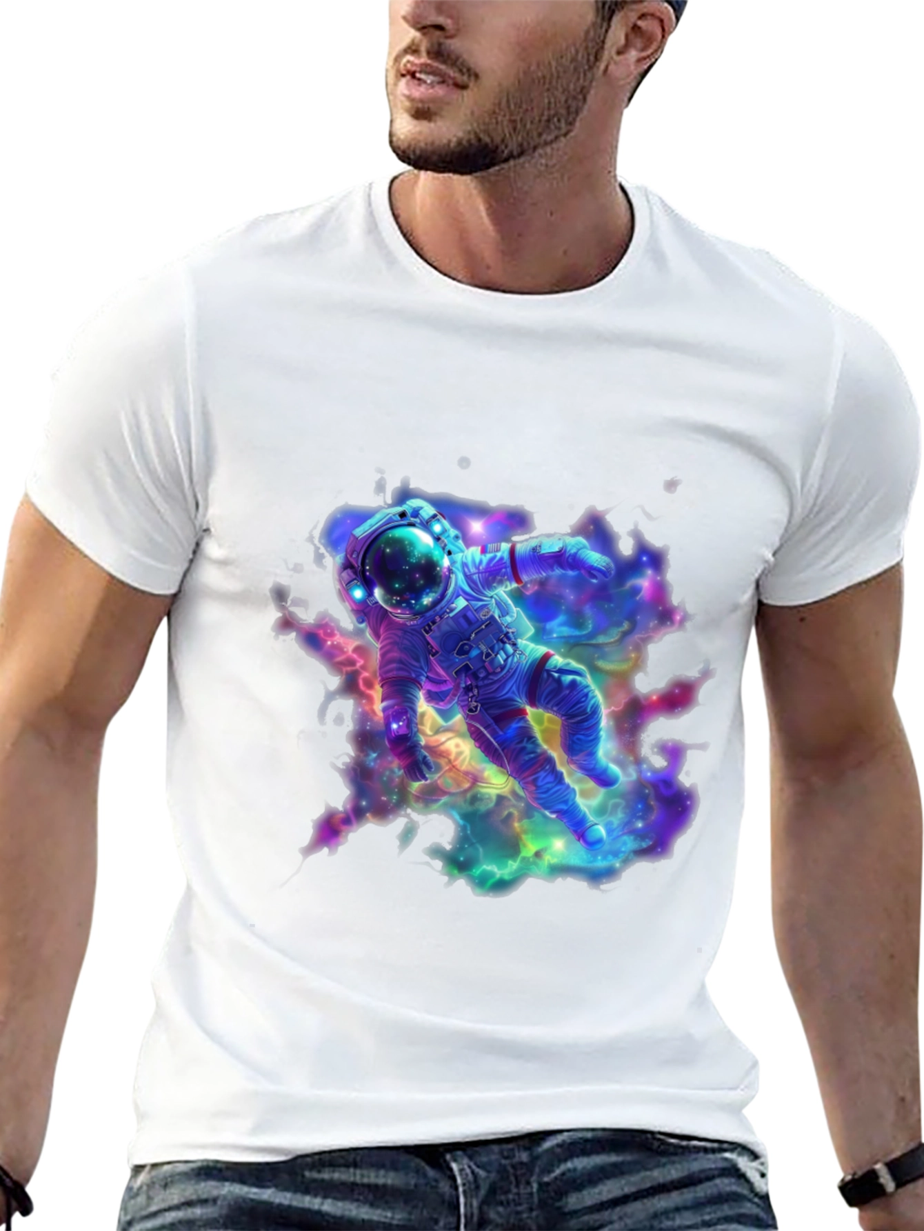 Astronaut Galaxy T-Shirt - Space Design