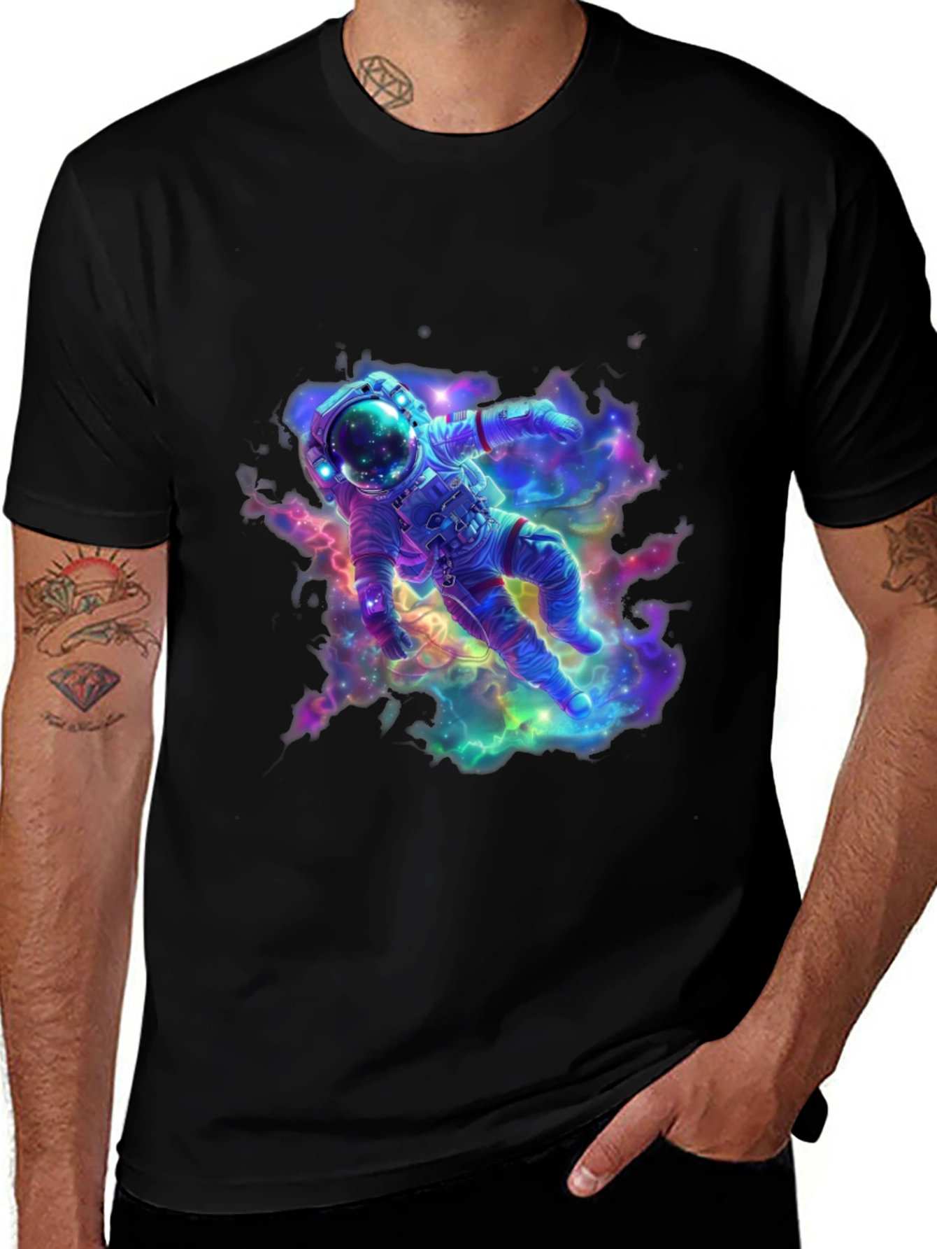Astronaut Galaxy T-Shirt - Space Design