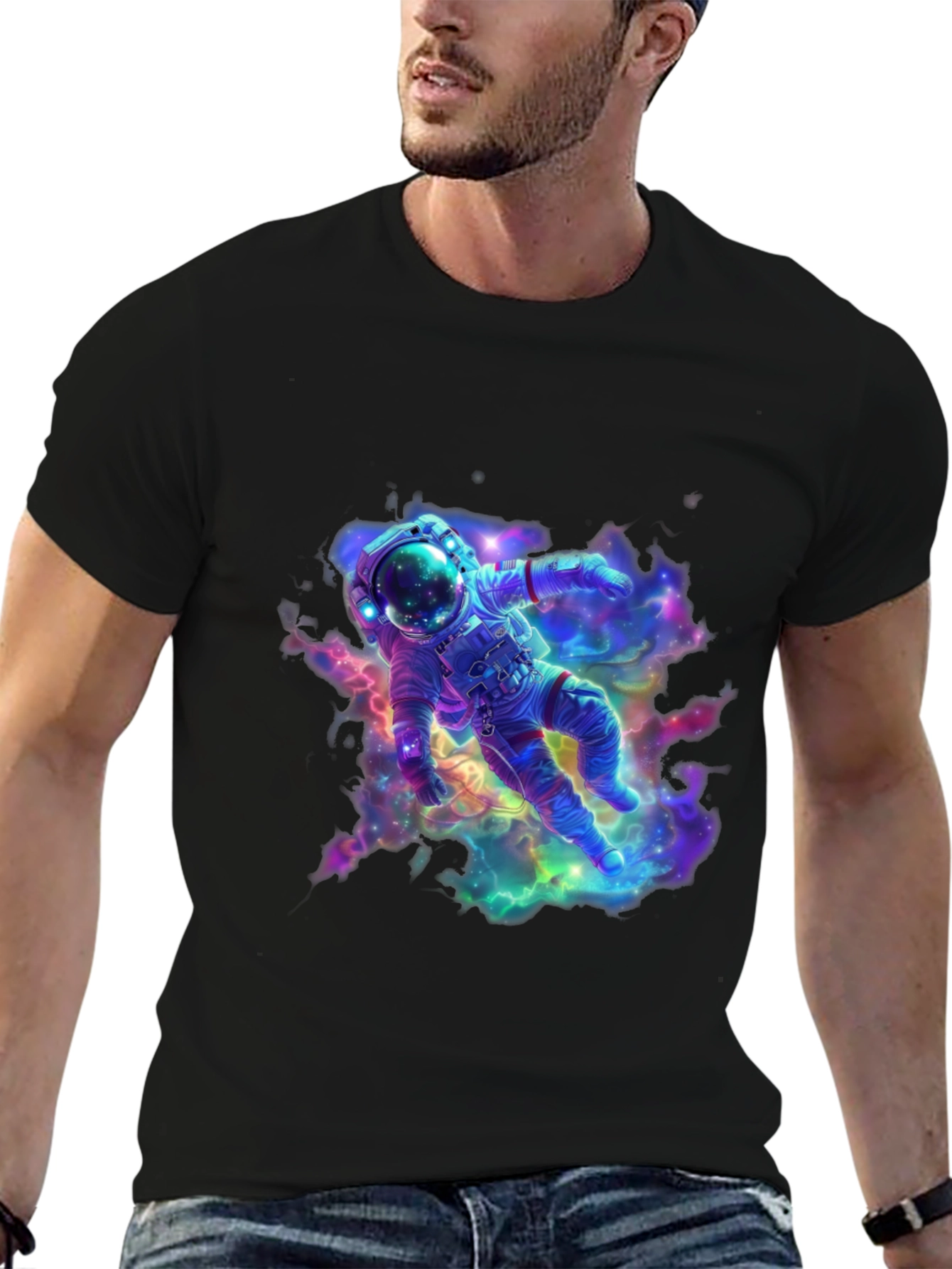 Astronaut Galaxy T-Shirt - Space Design