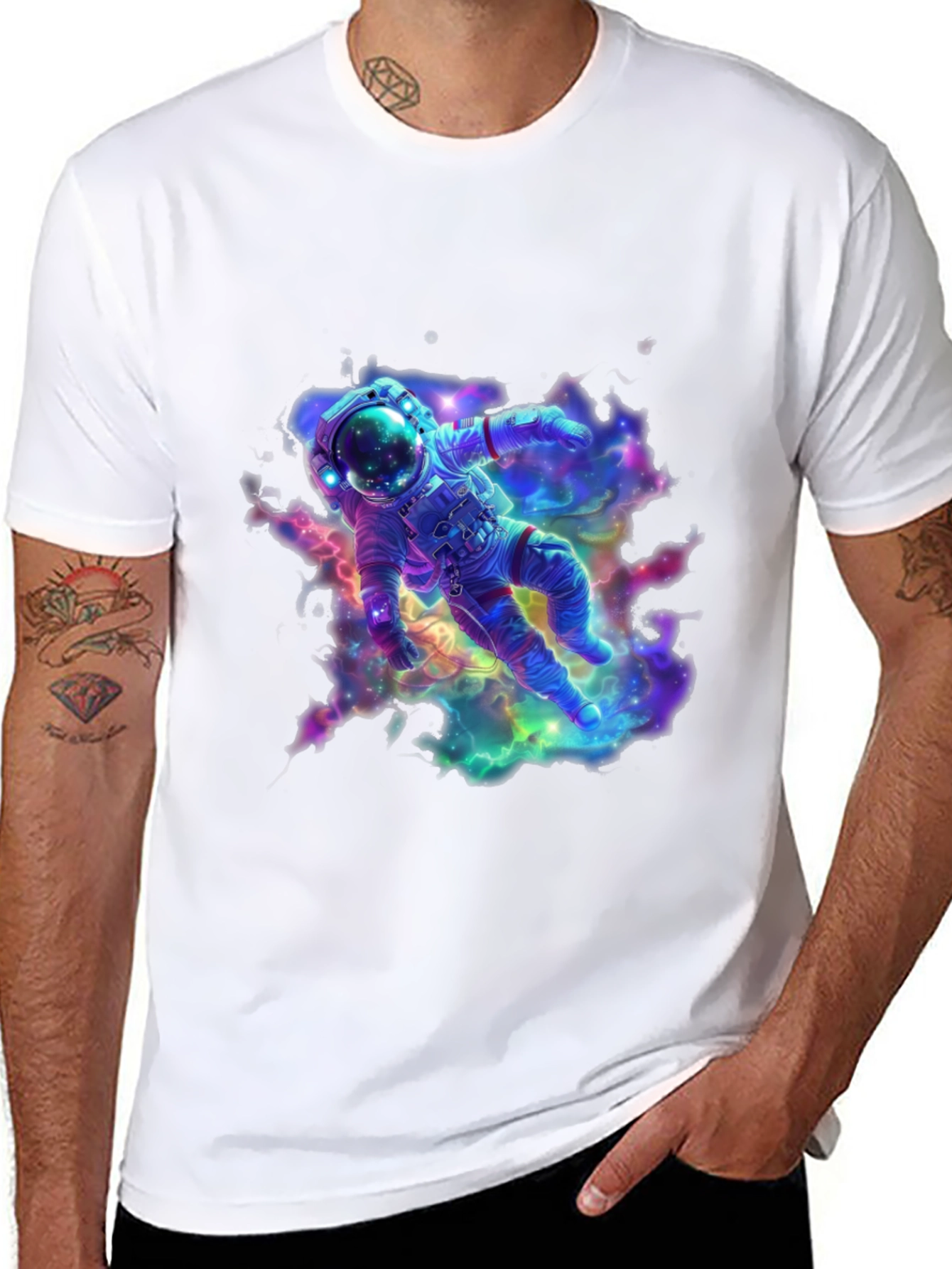 Astronaut Galaxy T-Shirt - Space Design
