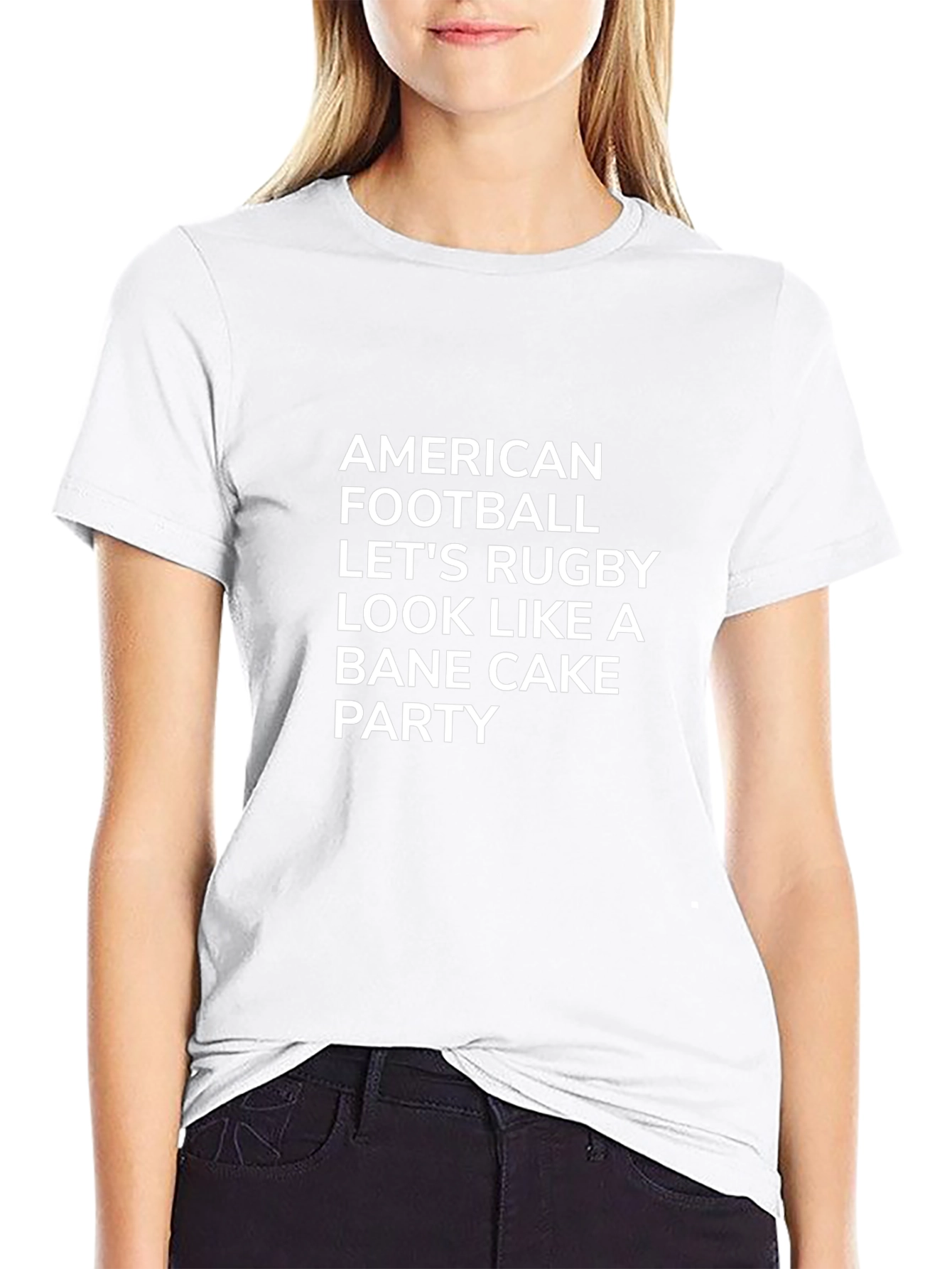 American Football Rugby Graphic Black Tee