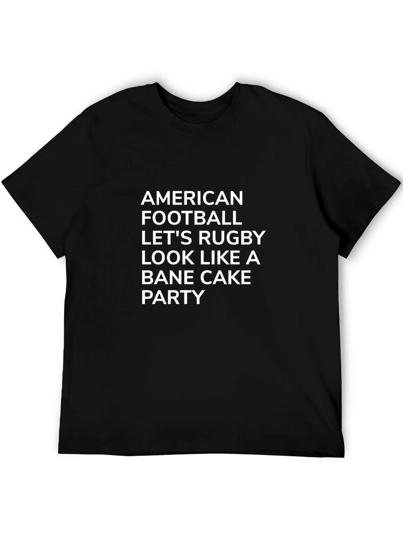 American Football Rugby Graphic Black Tee