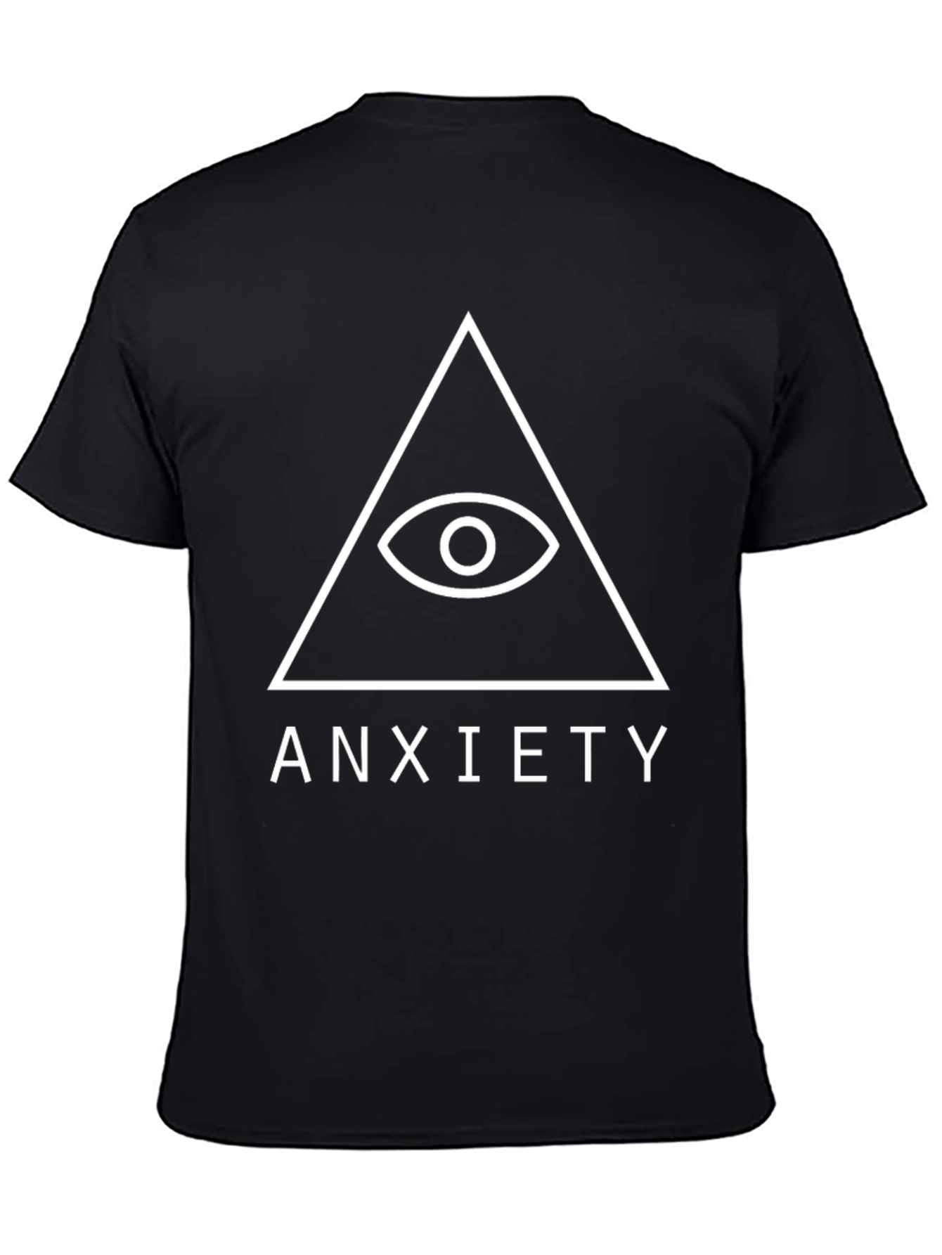 Anxiety Pyramid Eye Black T-Shirt