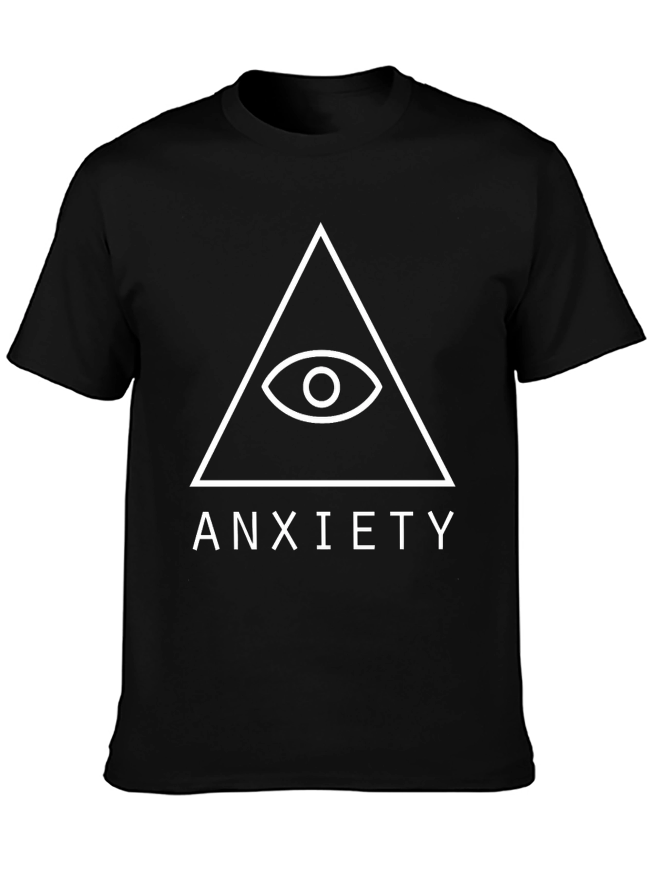 Anxiety Pyramid Eye Black T-Shirt