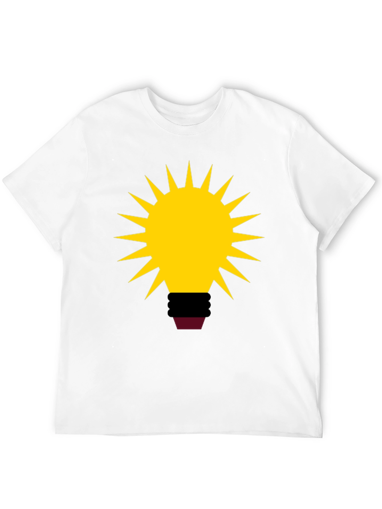 Abstract Bulb Graphic Tee - Black Cotton Blend