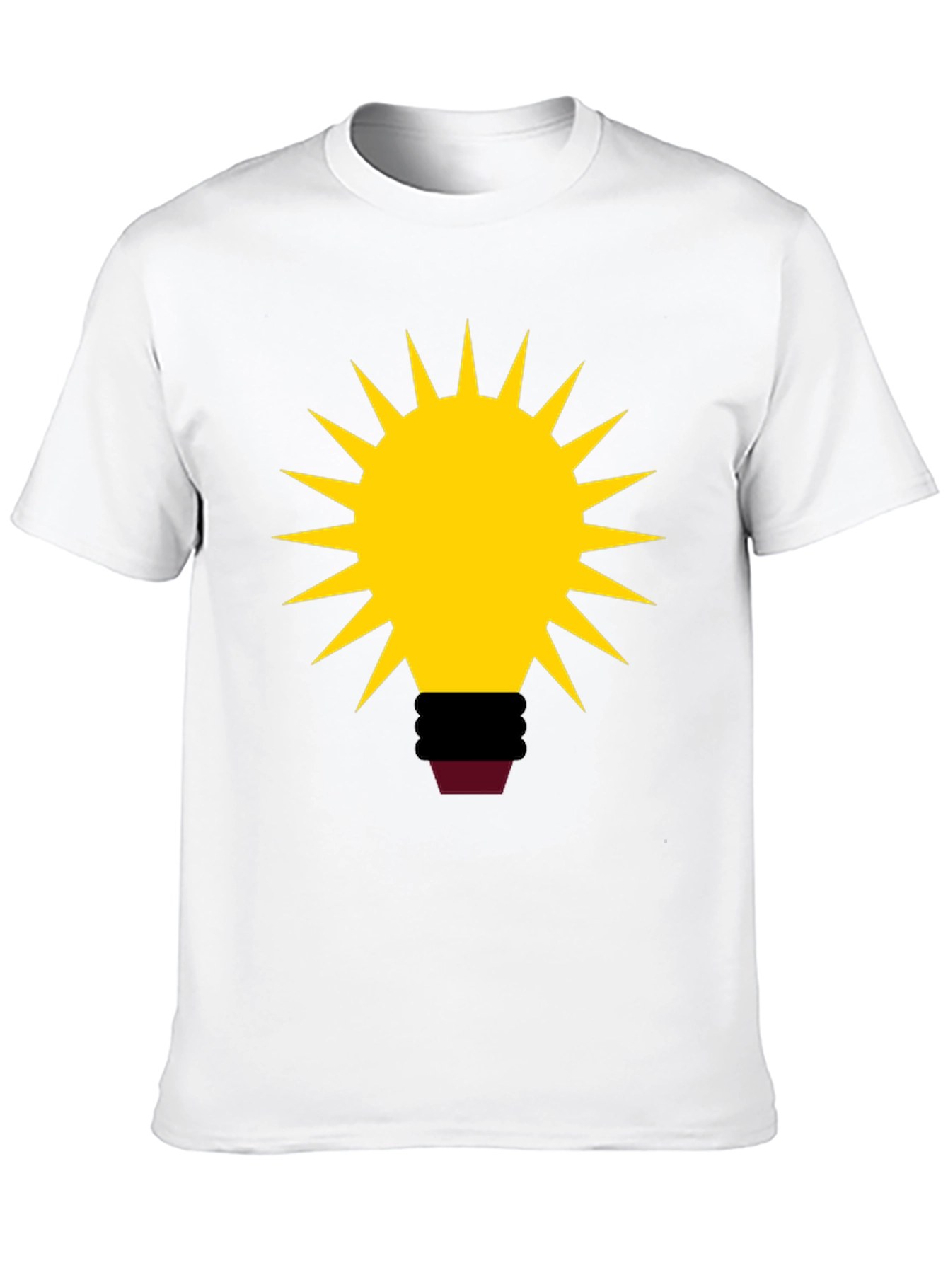 Abstract Bulb Graphic Tee - Black Cotton Blend
