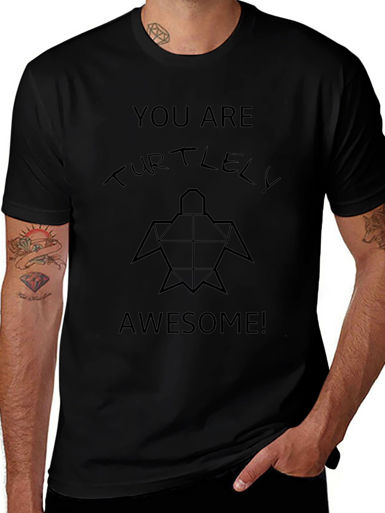 You Are Turtlely Awesome Black T-Shirt