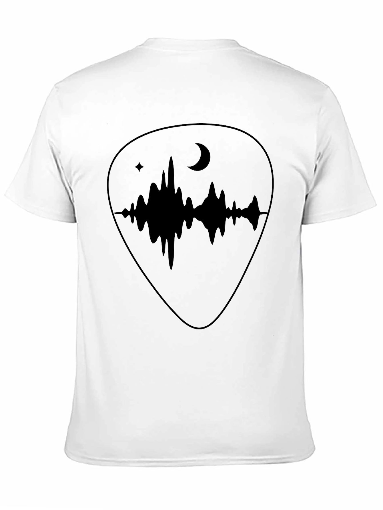 Acoustic Wave Guitar Pick Graphic Tee - Black