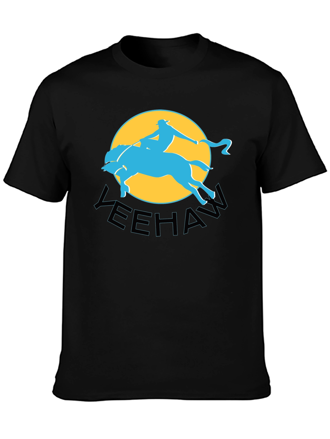 Yeehaw Cowboy Graphic Tee - Black