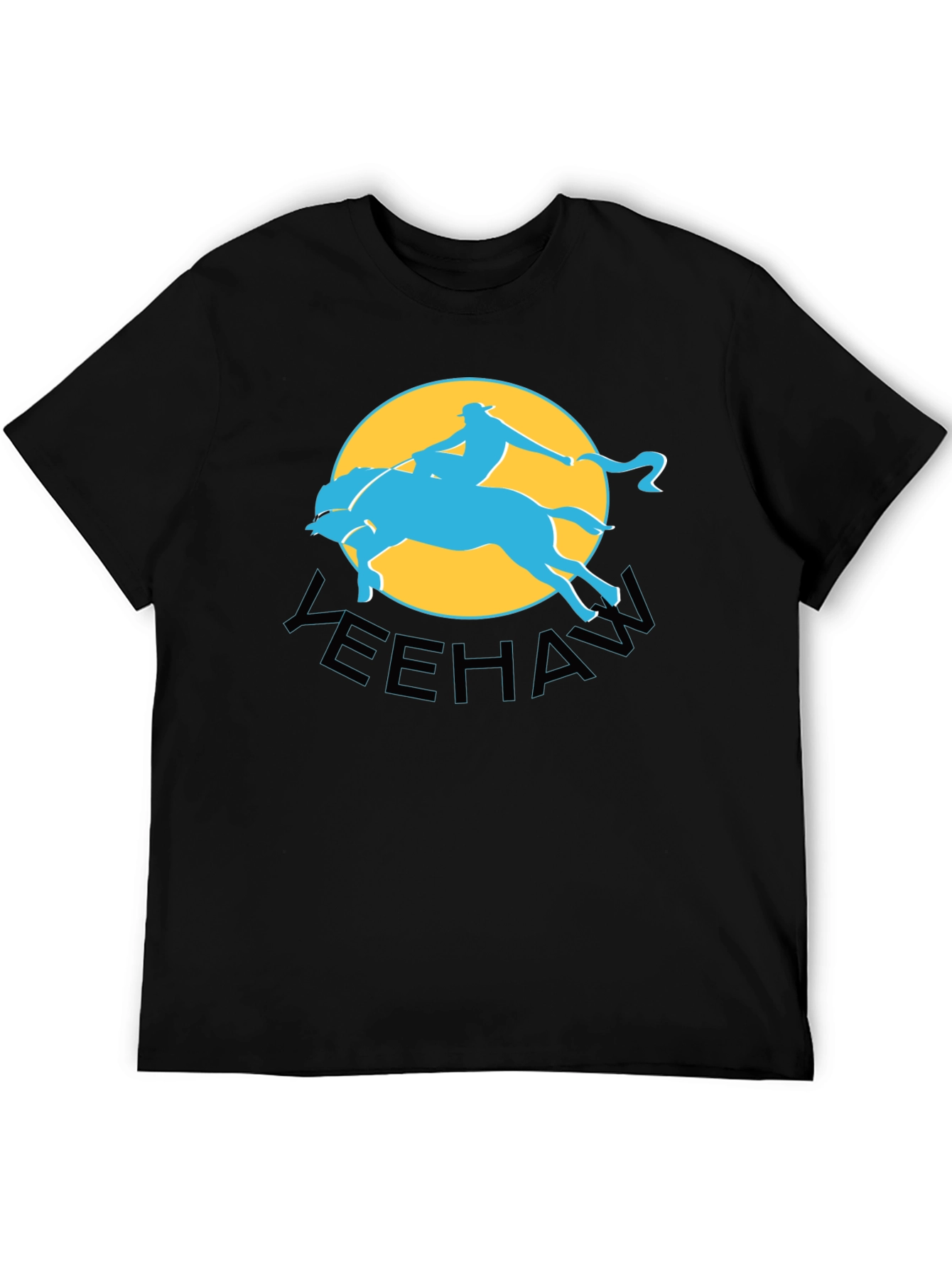 Yeehaw Cowboy Graphic Tee - Black