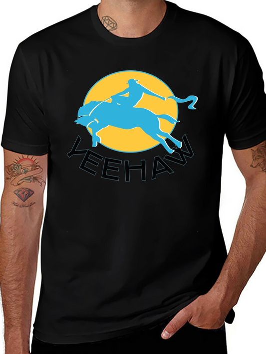 Yeehaw Cowboy Graphic Tee - Black