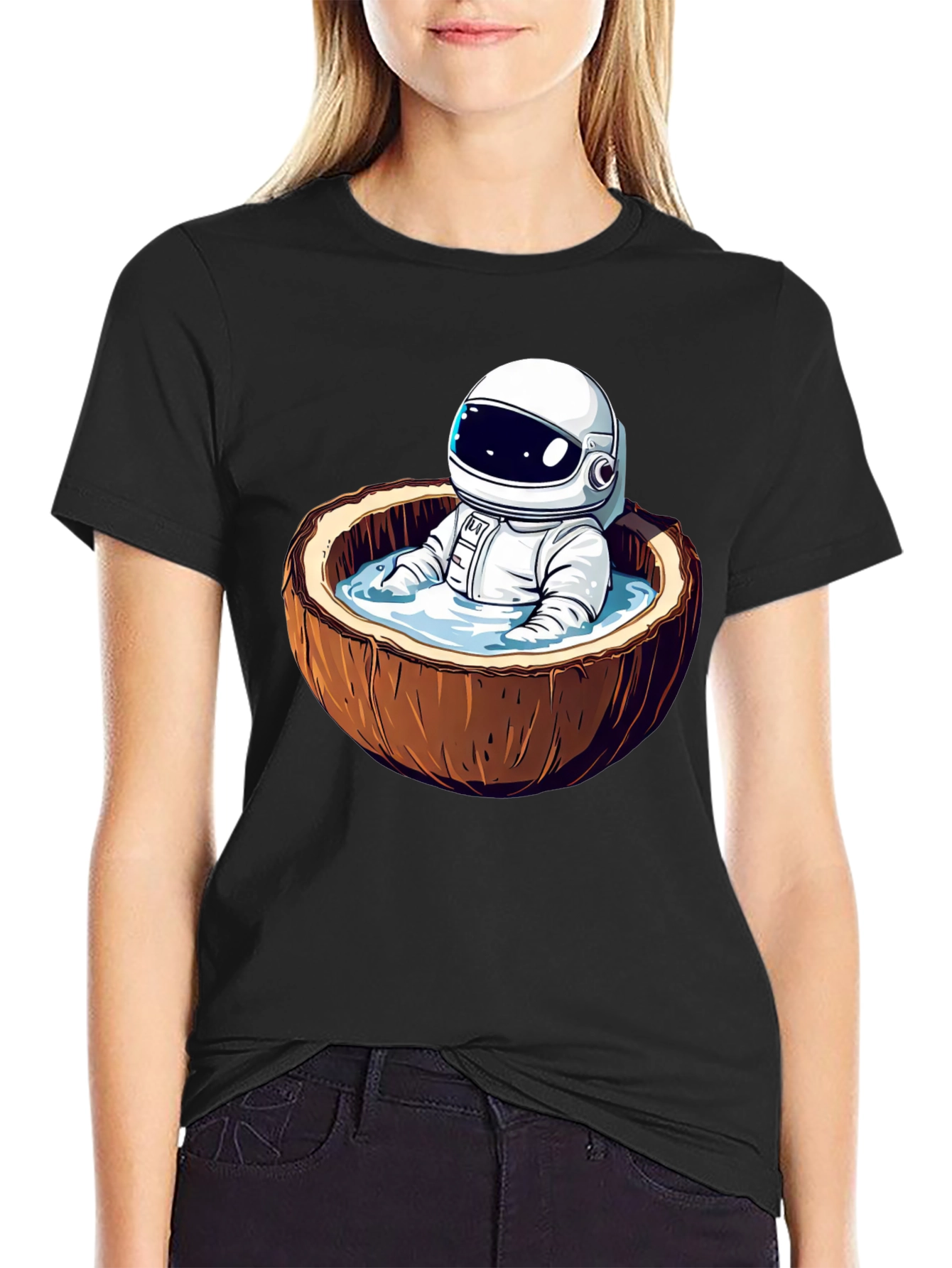 Astronaut Coconut Bathing T-Shirt