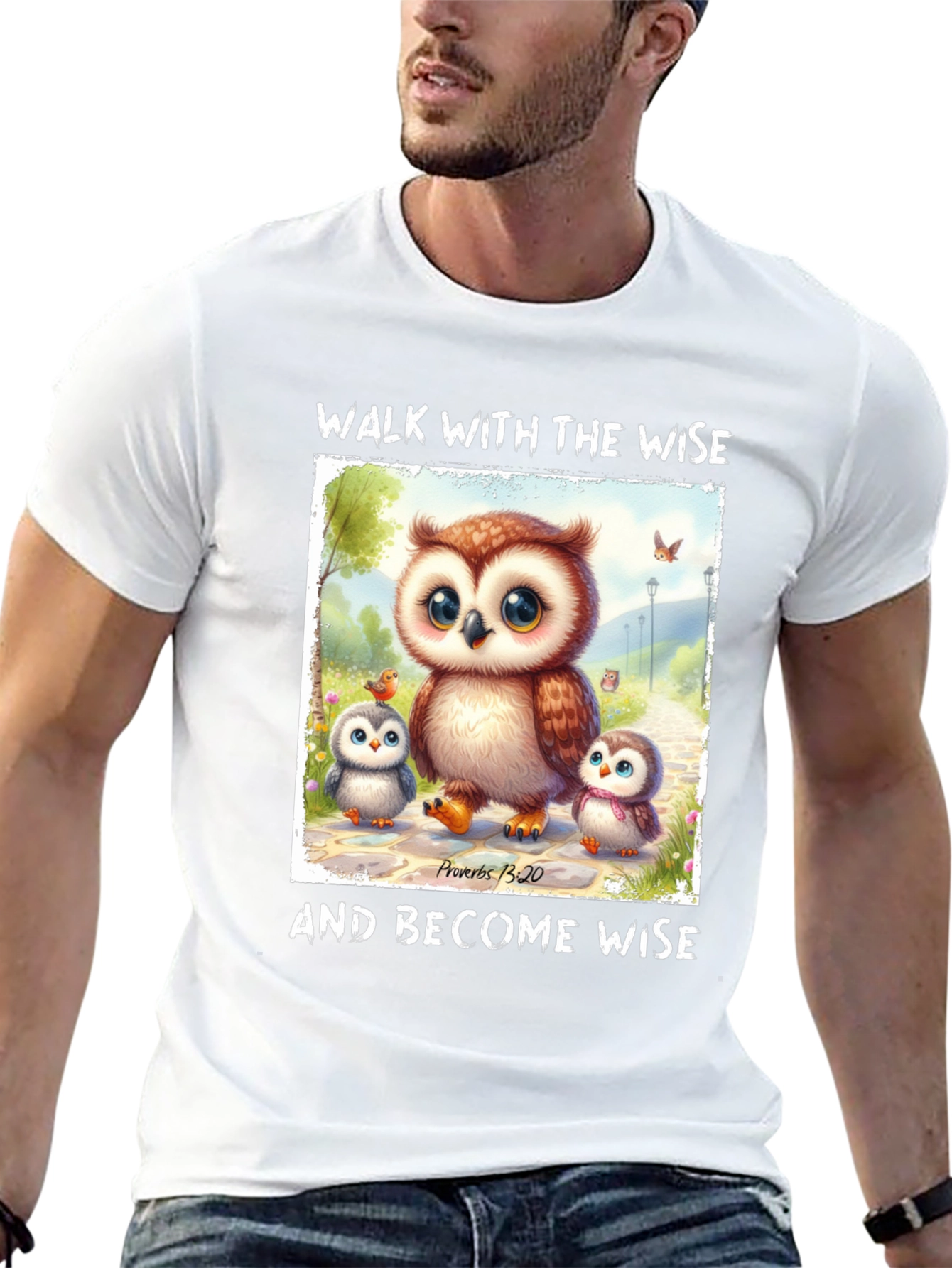 Wise Owls T-Shirt - Proverbs 13:20