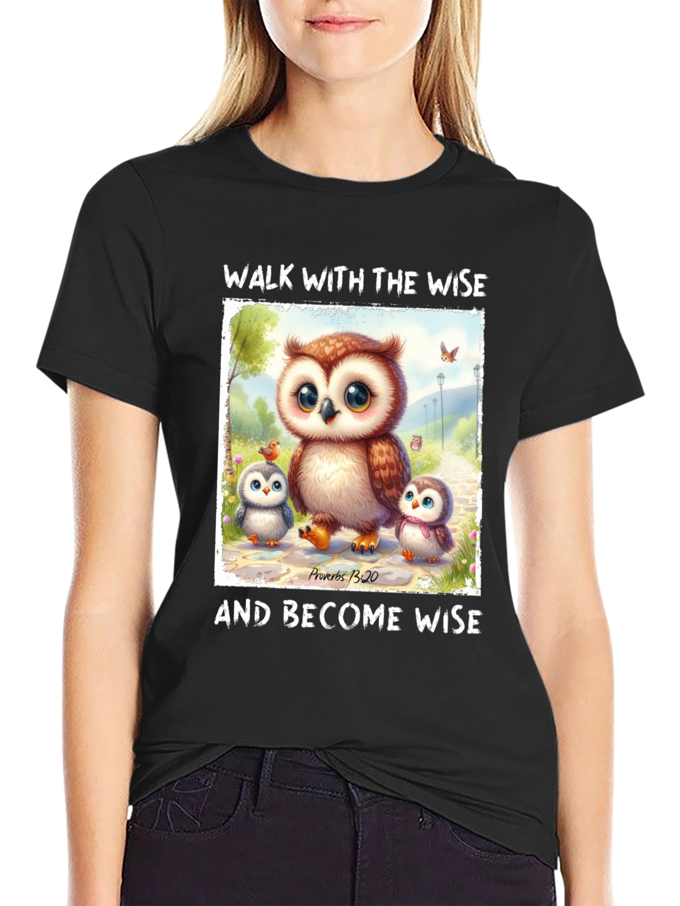 Wise Owls T-Shirt - Proverbs 13:20