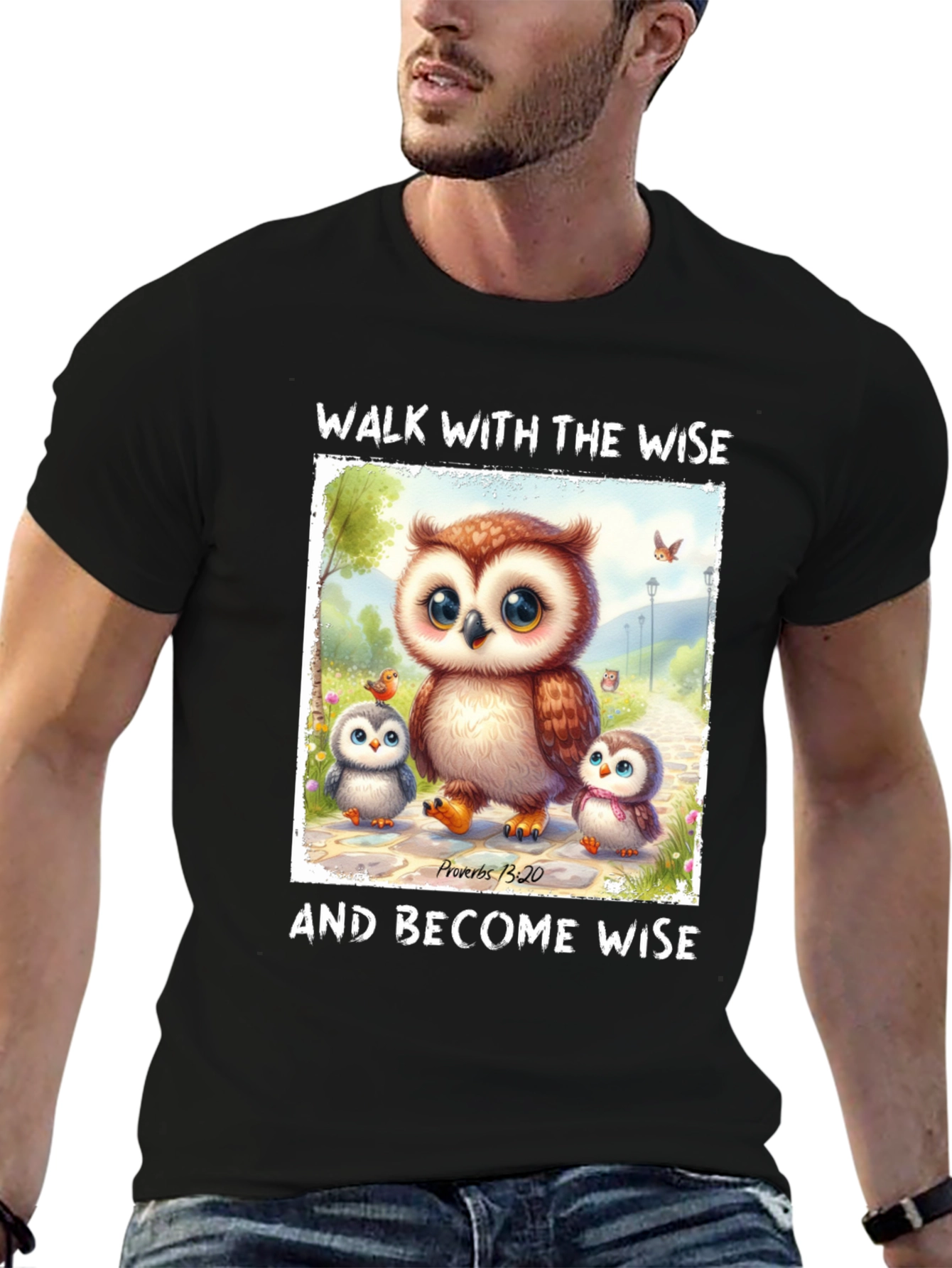 Wise Owls T-Shirt - Proverbs 13:20