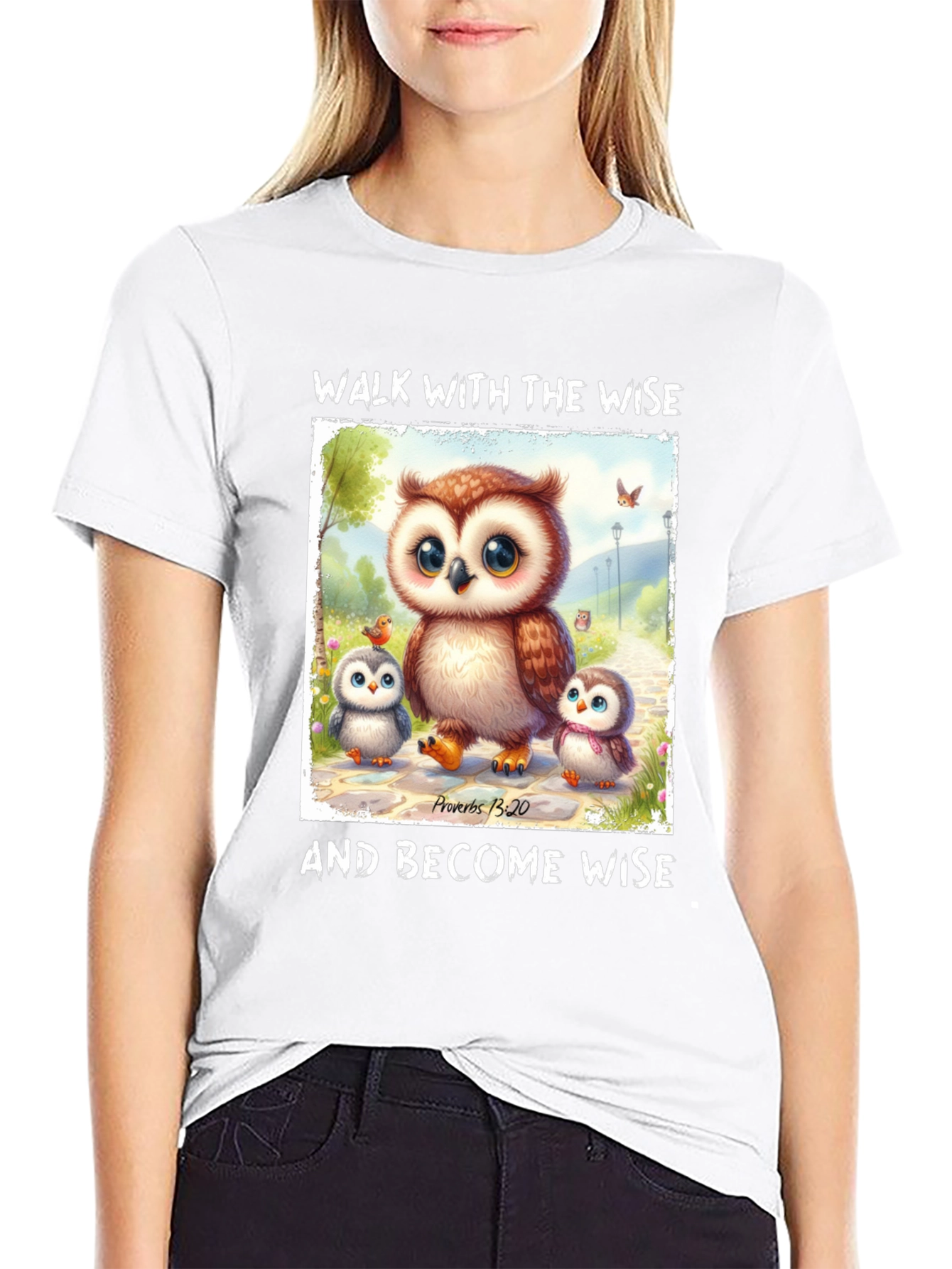 Wise Owls T-Shirt - Proverbs 13:20