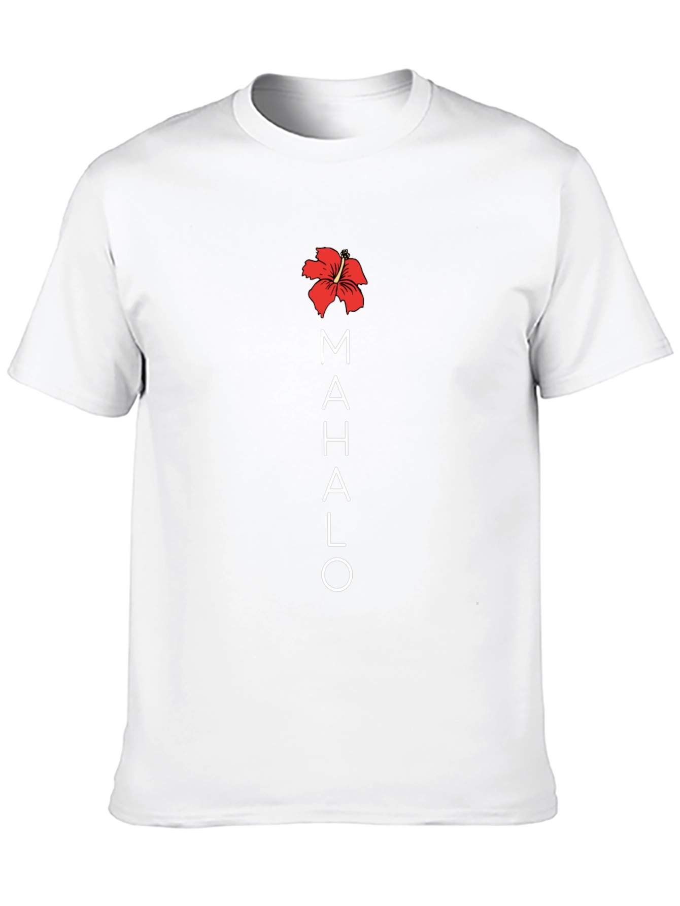 Mahalo Hibiscus Black T-Shirt - Casual Comfort