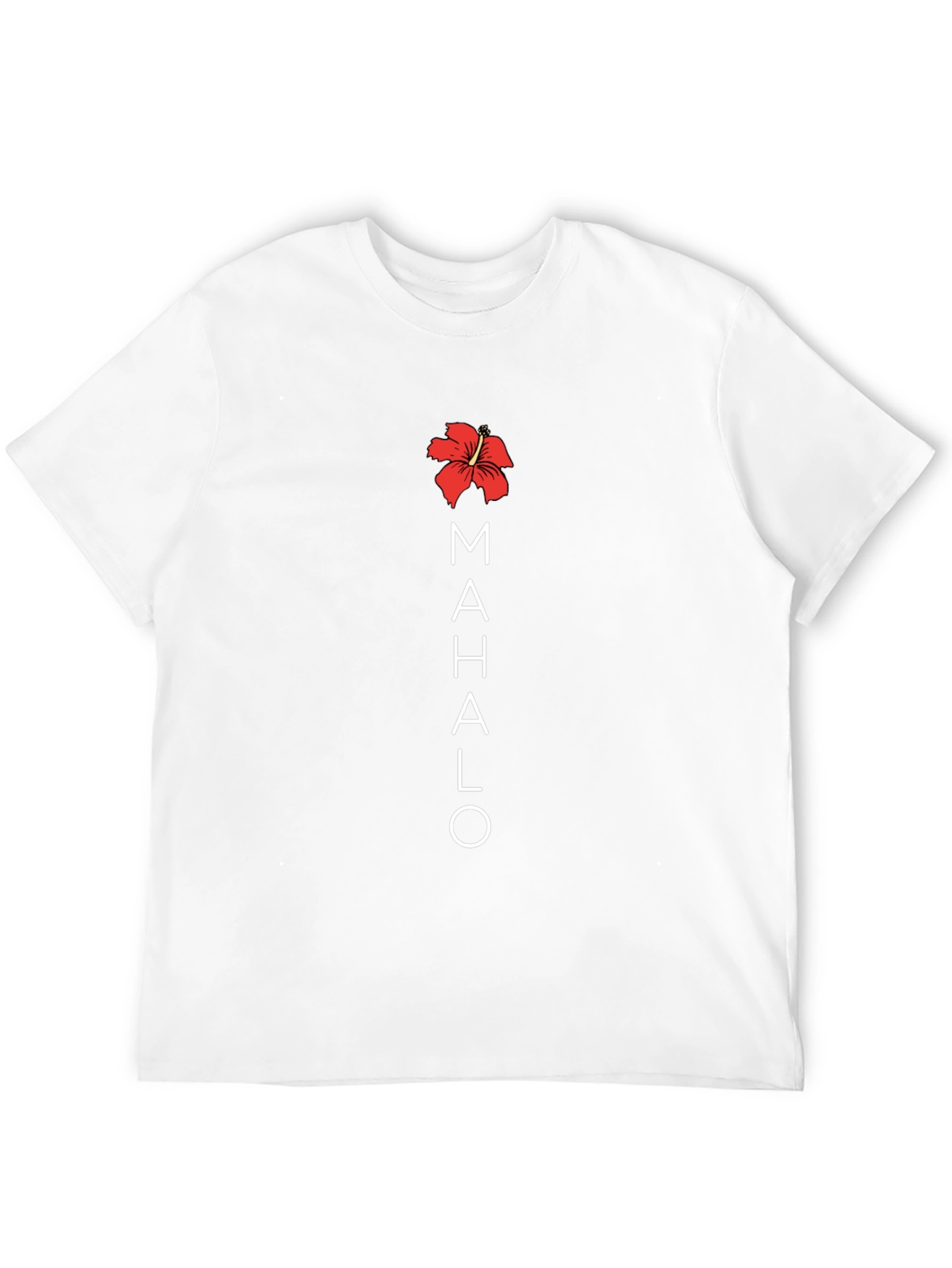 Mahalo Hibiscus Black T-Shirt - Casual Comfort