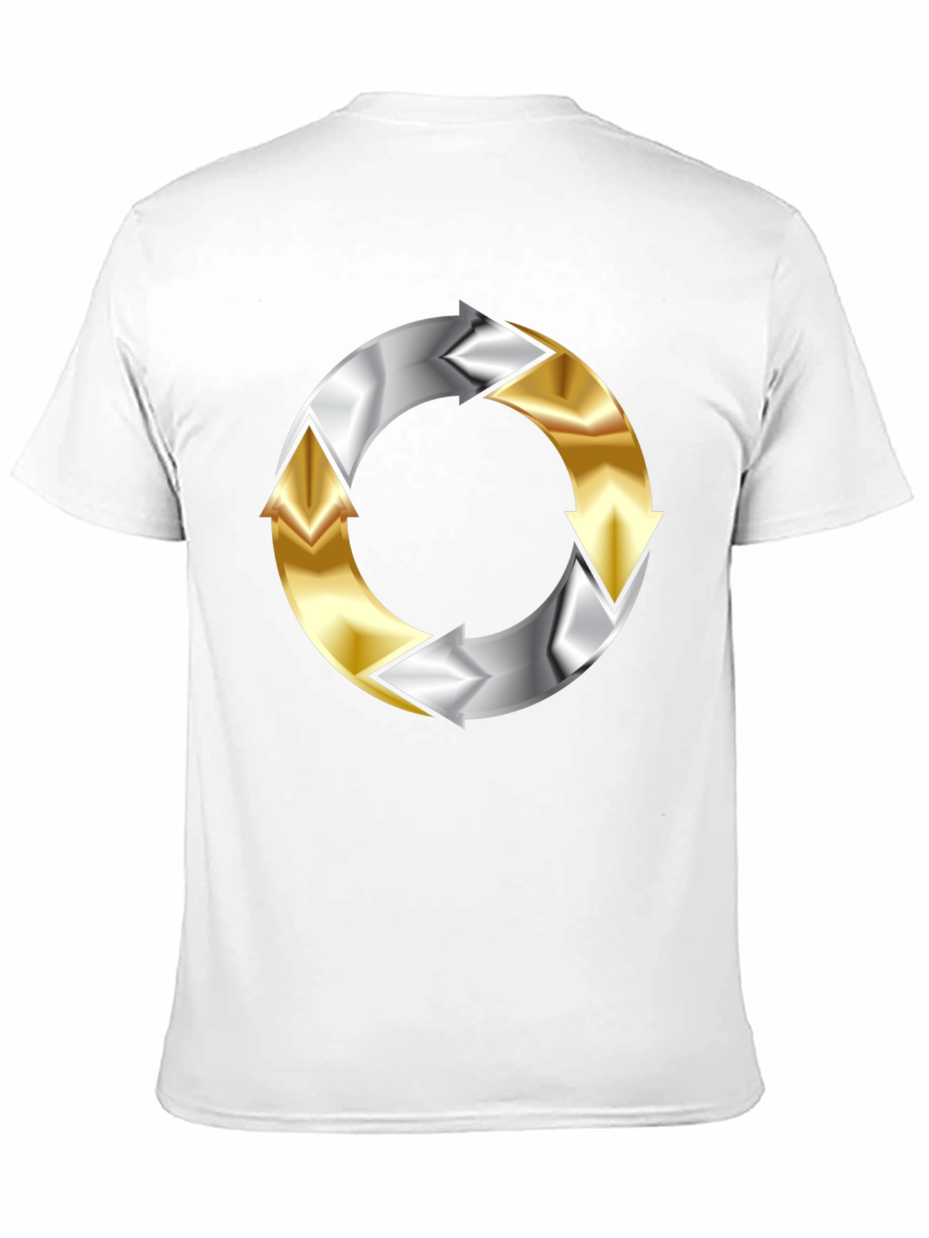 Arrow Cycle T-Shirt - Black Circular Design