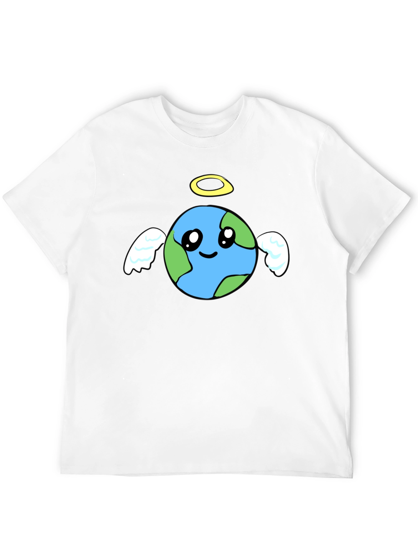 Angel Earth Graphic Black T-Shirt