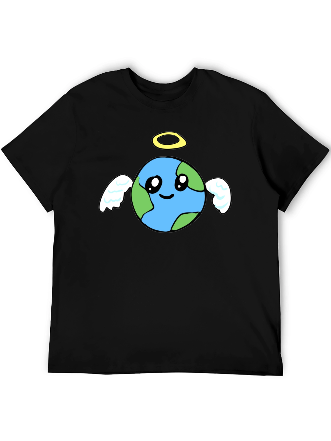 Angel Earth Graphic Black T-Shirt