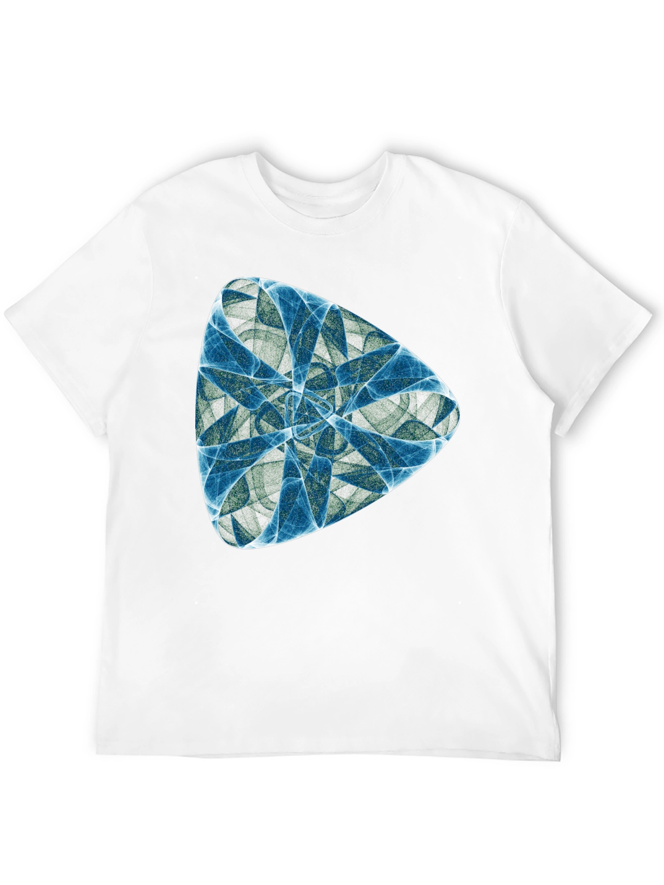 Abstract Fractal Design Black T-Shirt