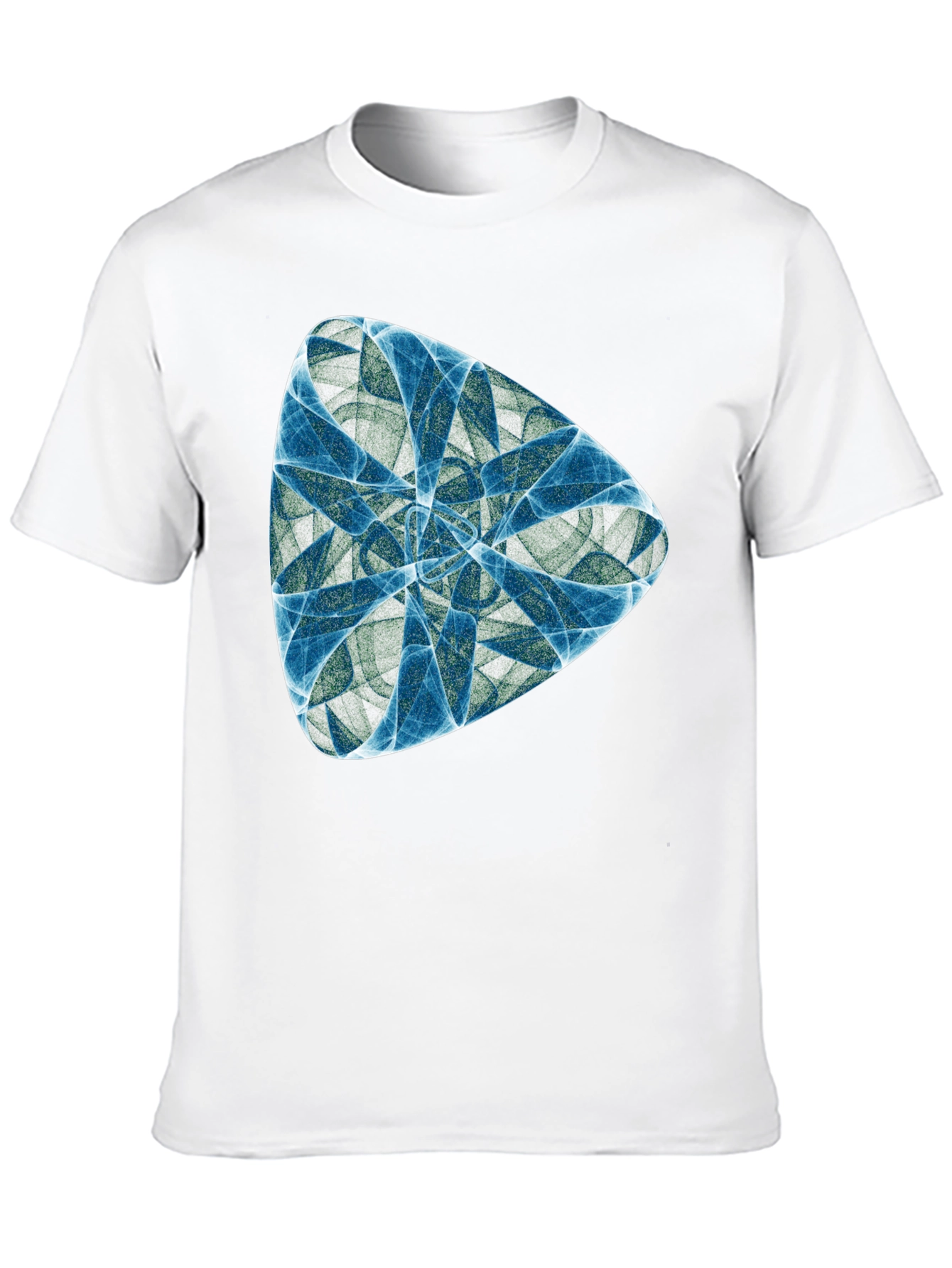 Abstract Fractal Design Black T-Shirt