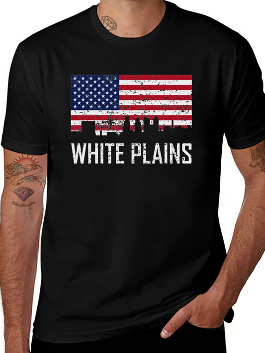 White Plains American Flag T-Shirt
