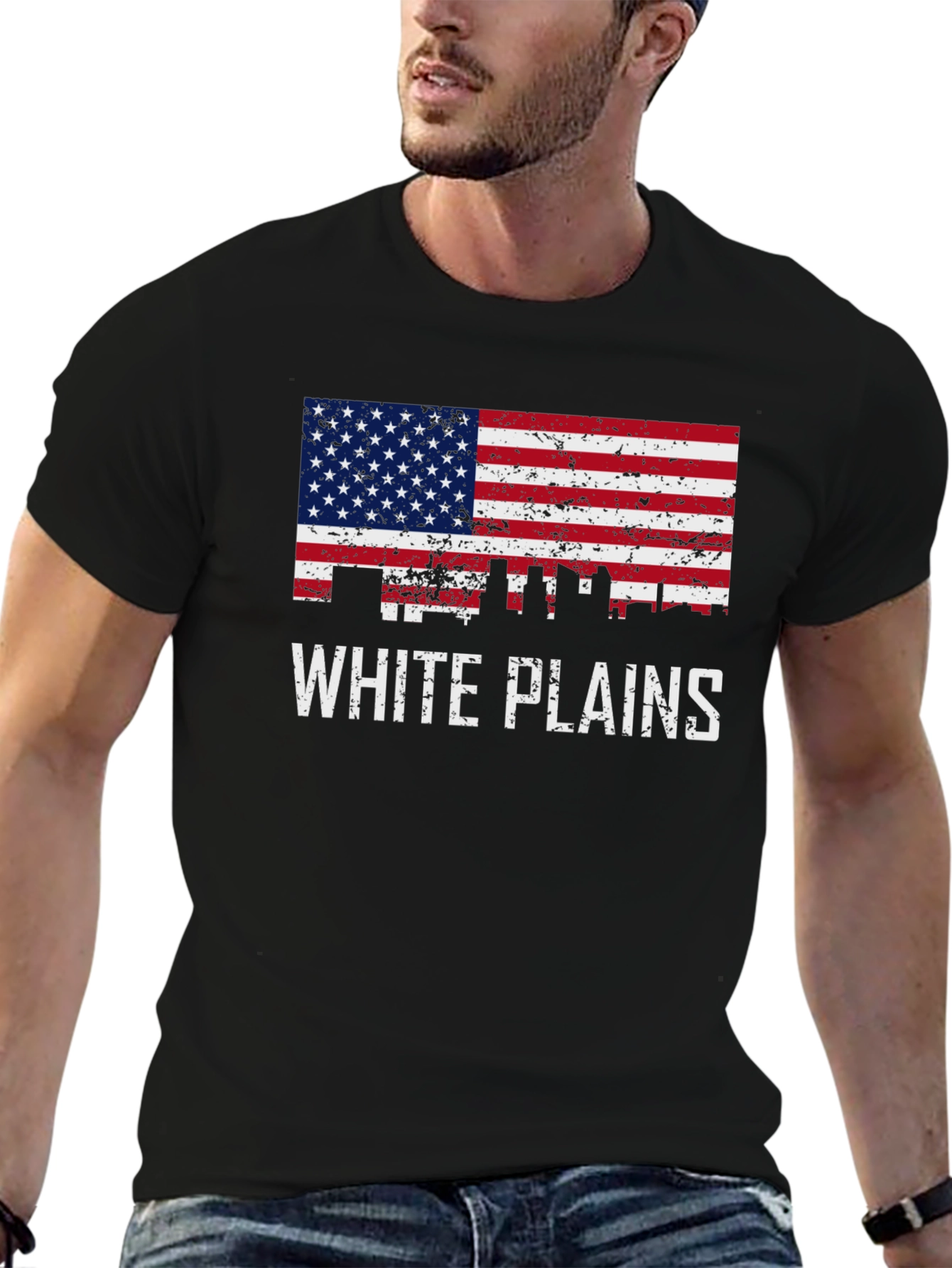 White Plains American Flag T-Shirt