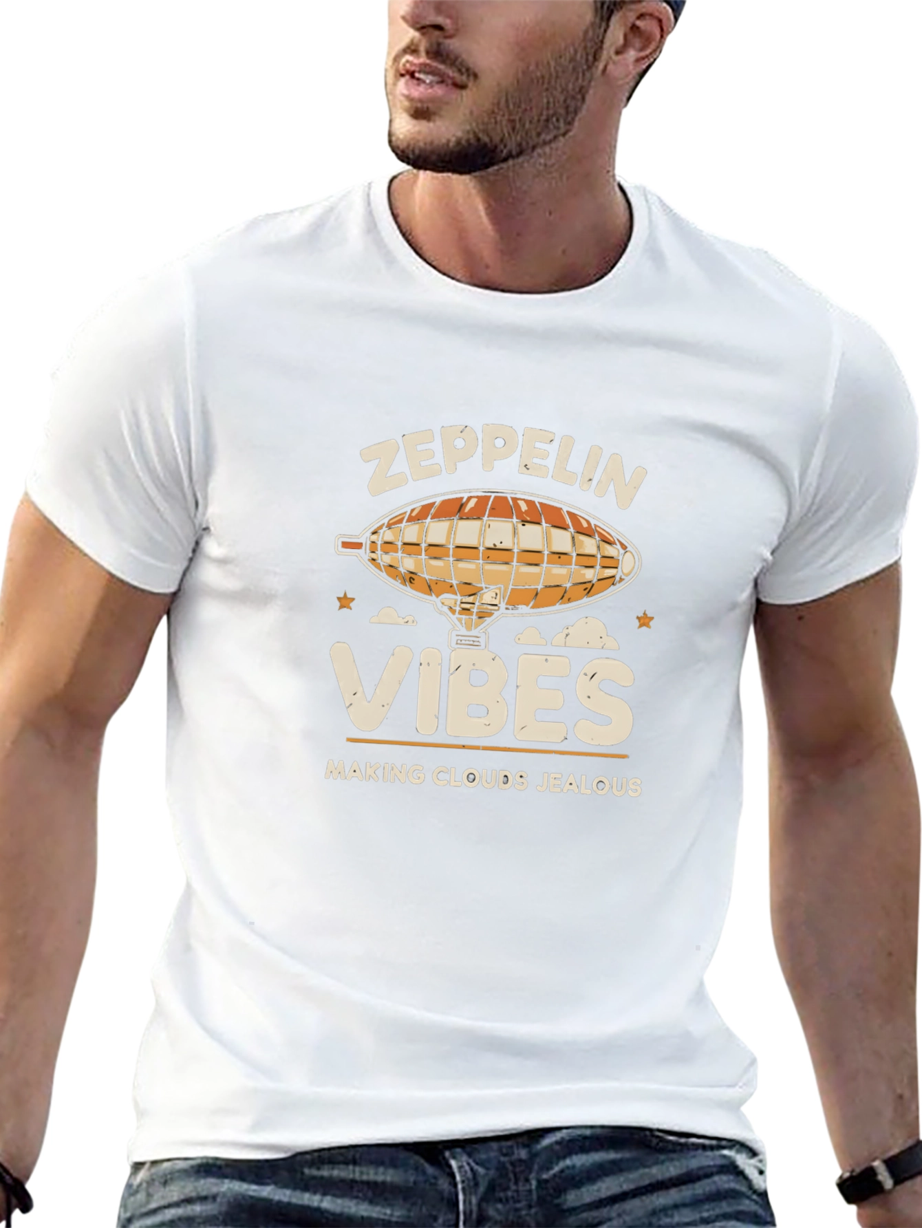 Zeppelin Vibes Graphic T-Shirt - Cloud Jealous