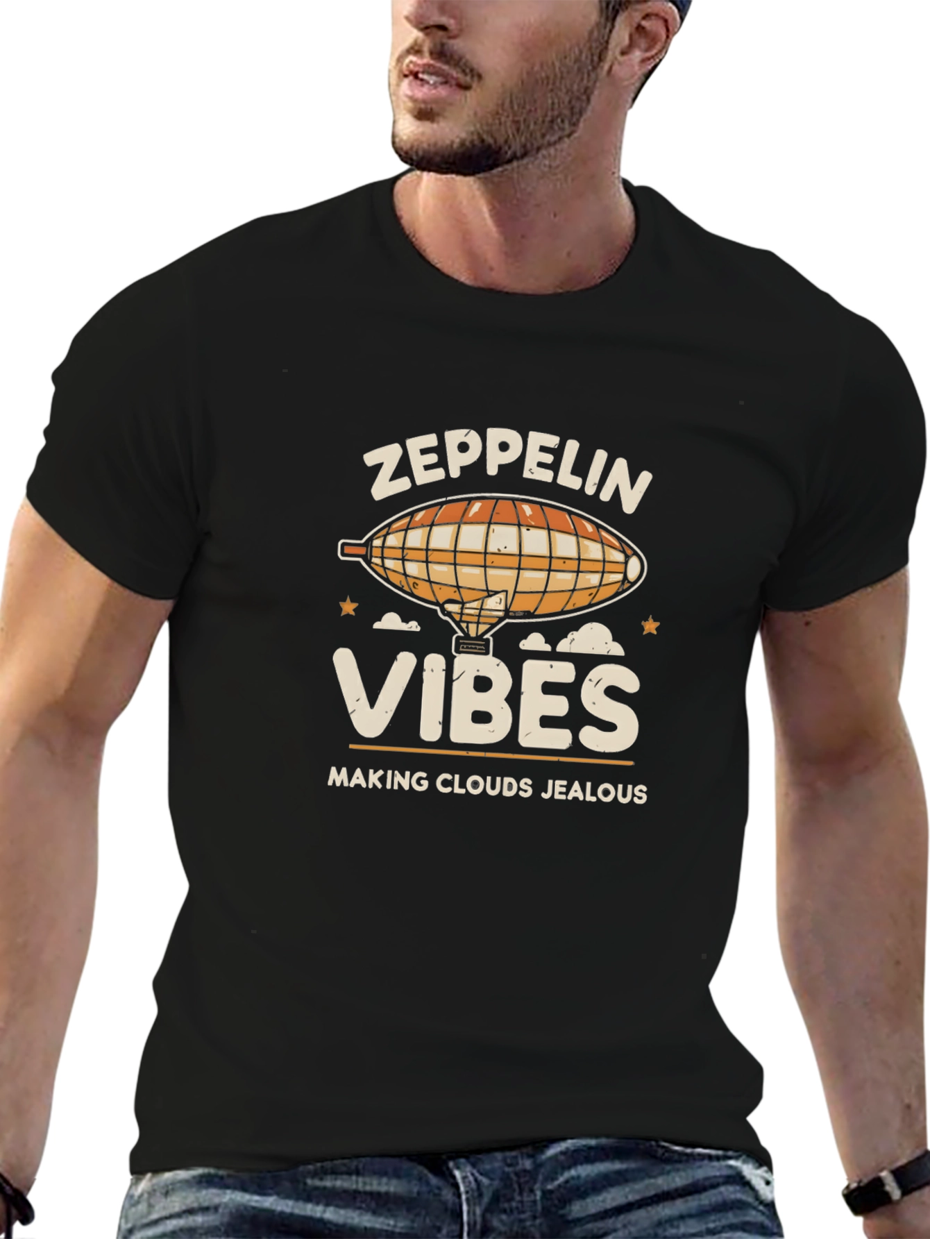 Zeppelin Vibes Graphic T-Shirt - Cloud Jealous