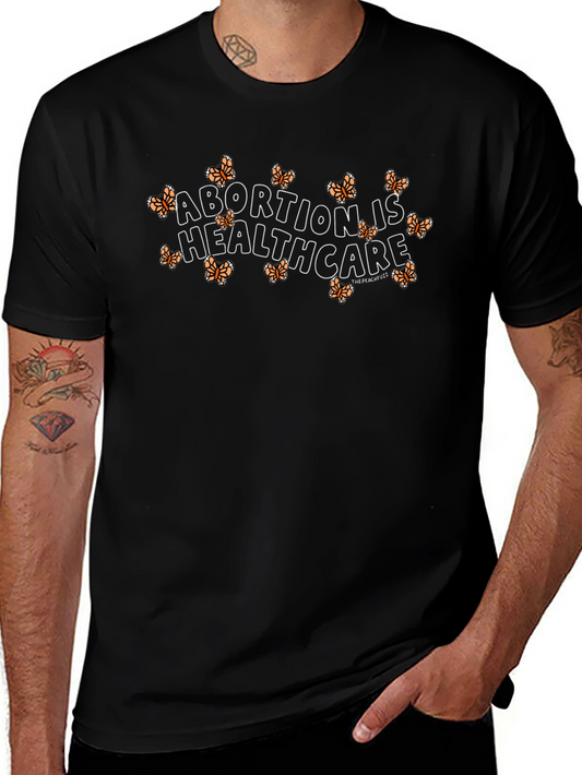 Abortion is Healthcare Butterfly Graphic T-Shirt