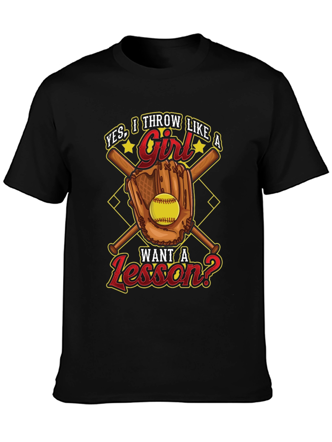 Yes I Throw Like a Girl T-Shirt Softball Baseball