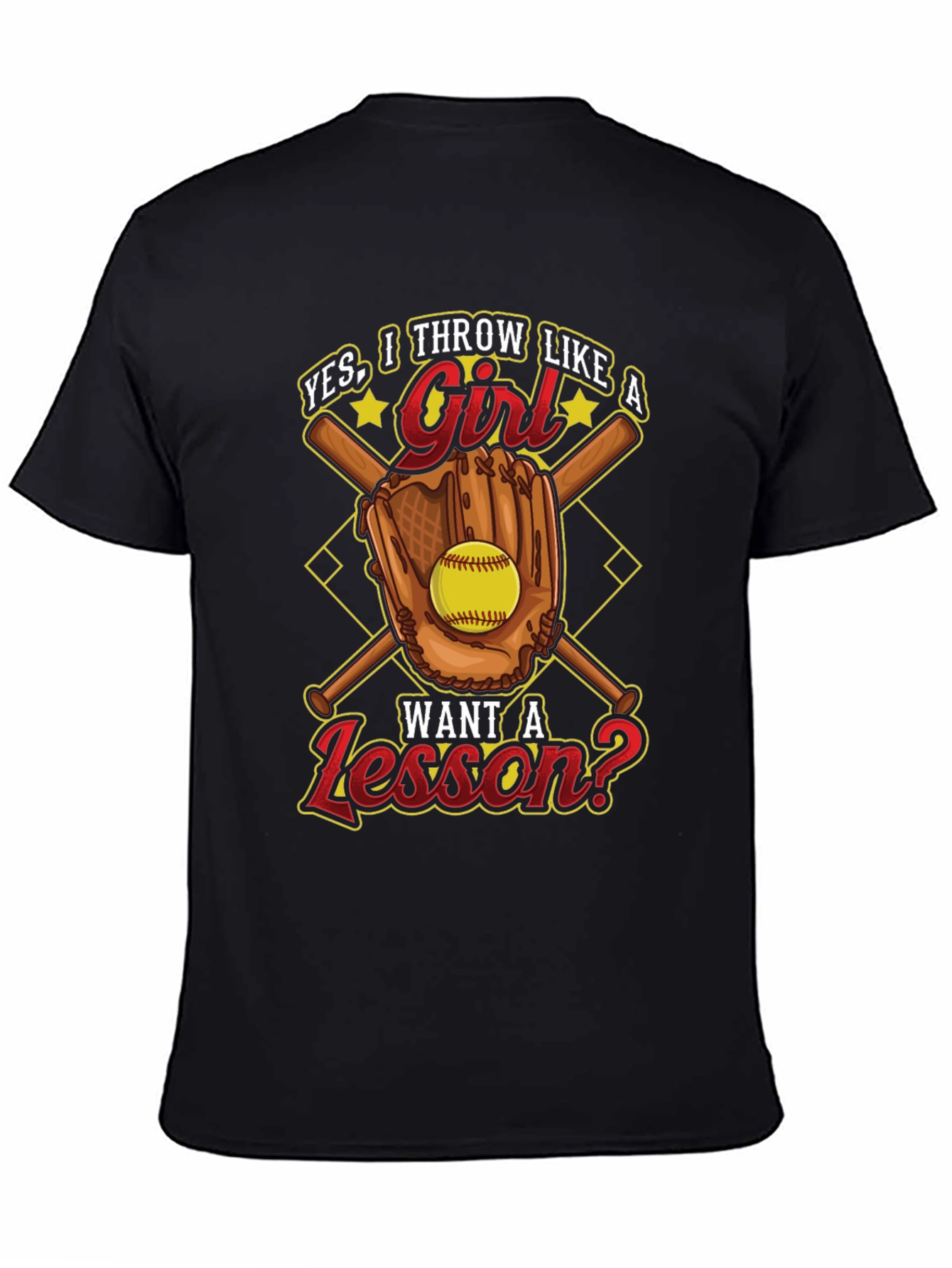 Yes I Throw Like a Girl T-Shirt Softball Baseball