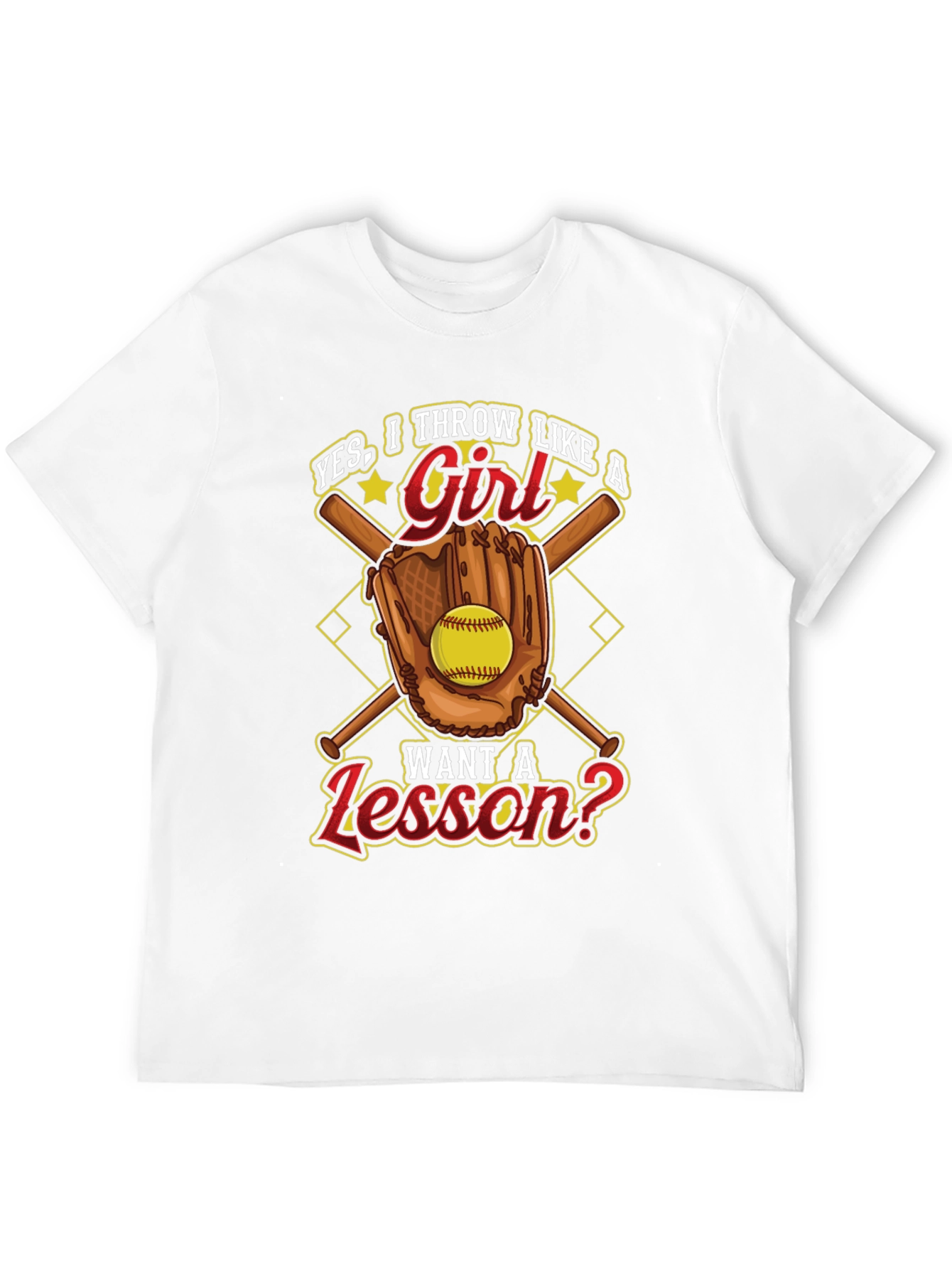 Yes I Throw Like a Girl T-Shirt Softball Baseball