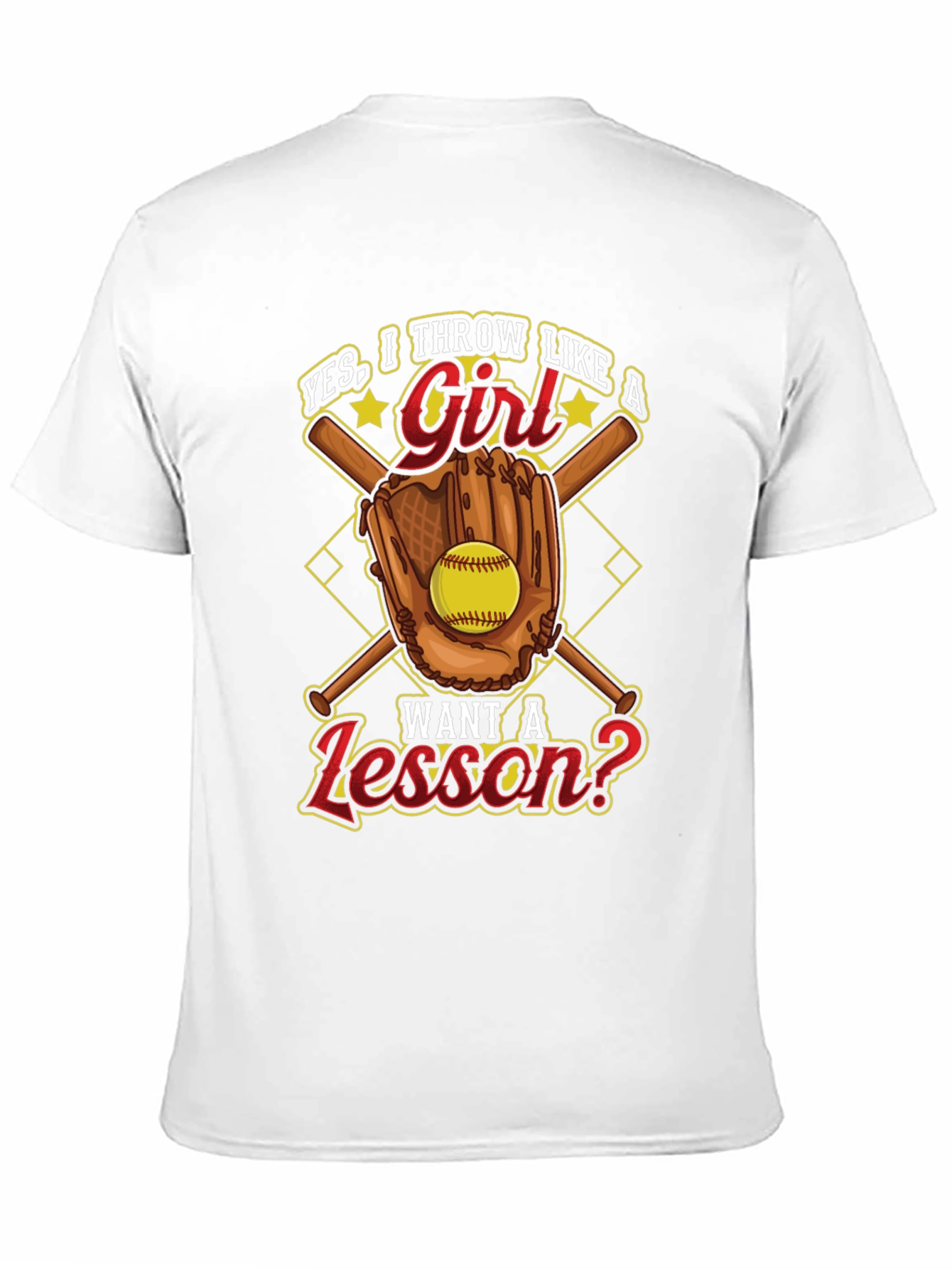 Yes I Throw Like a Girl T-Shirt Softball Baseball