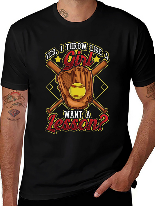 Yes I Throw Like a Girl T-Shirt Softball Baseball